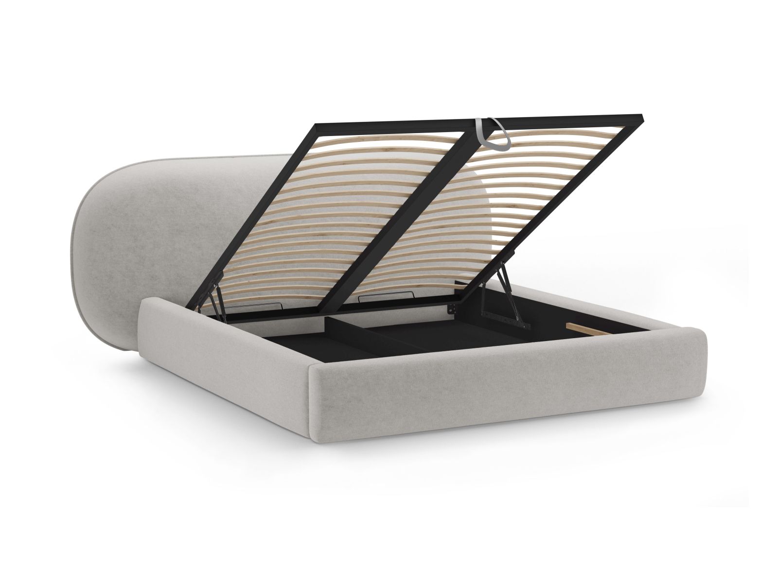 Storage Bed With Headboard, "Ovalo", 270x234x96