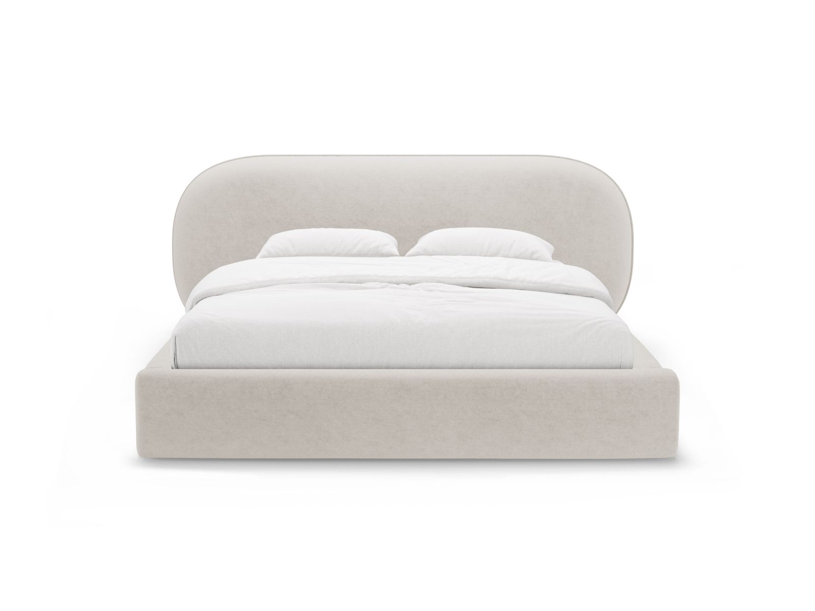 Storage Bed With Headboard, "Ovalo", 290x234x96