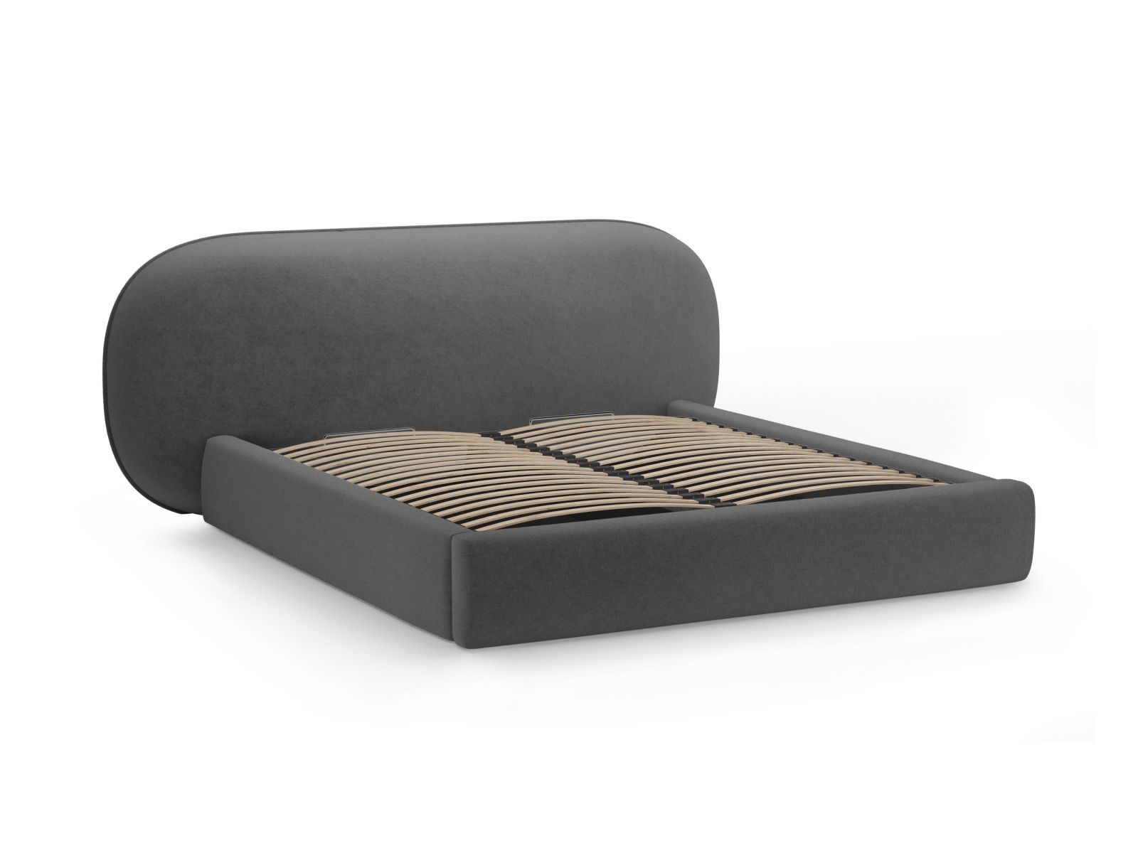 Storage Bed With Headboard, "Ovalo", 290x234x96
