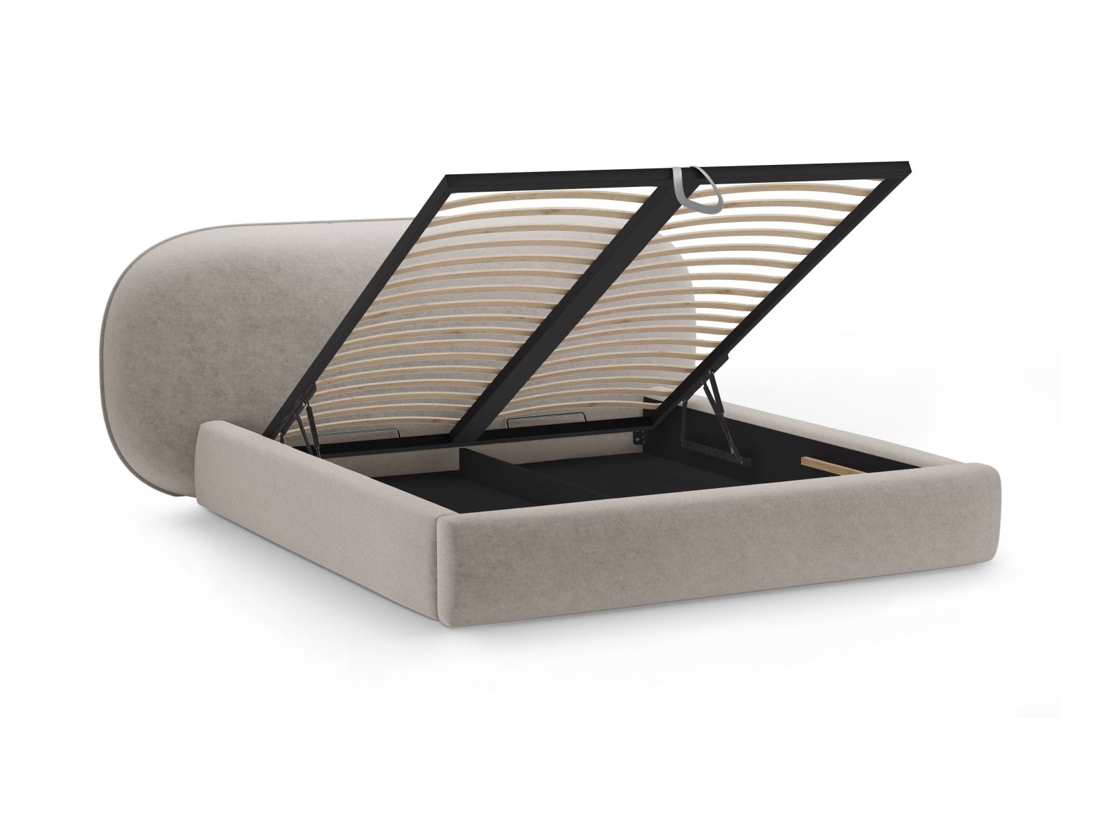 Storage Bed With Headboard, "Ovalo", 290x234x96