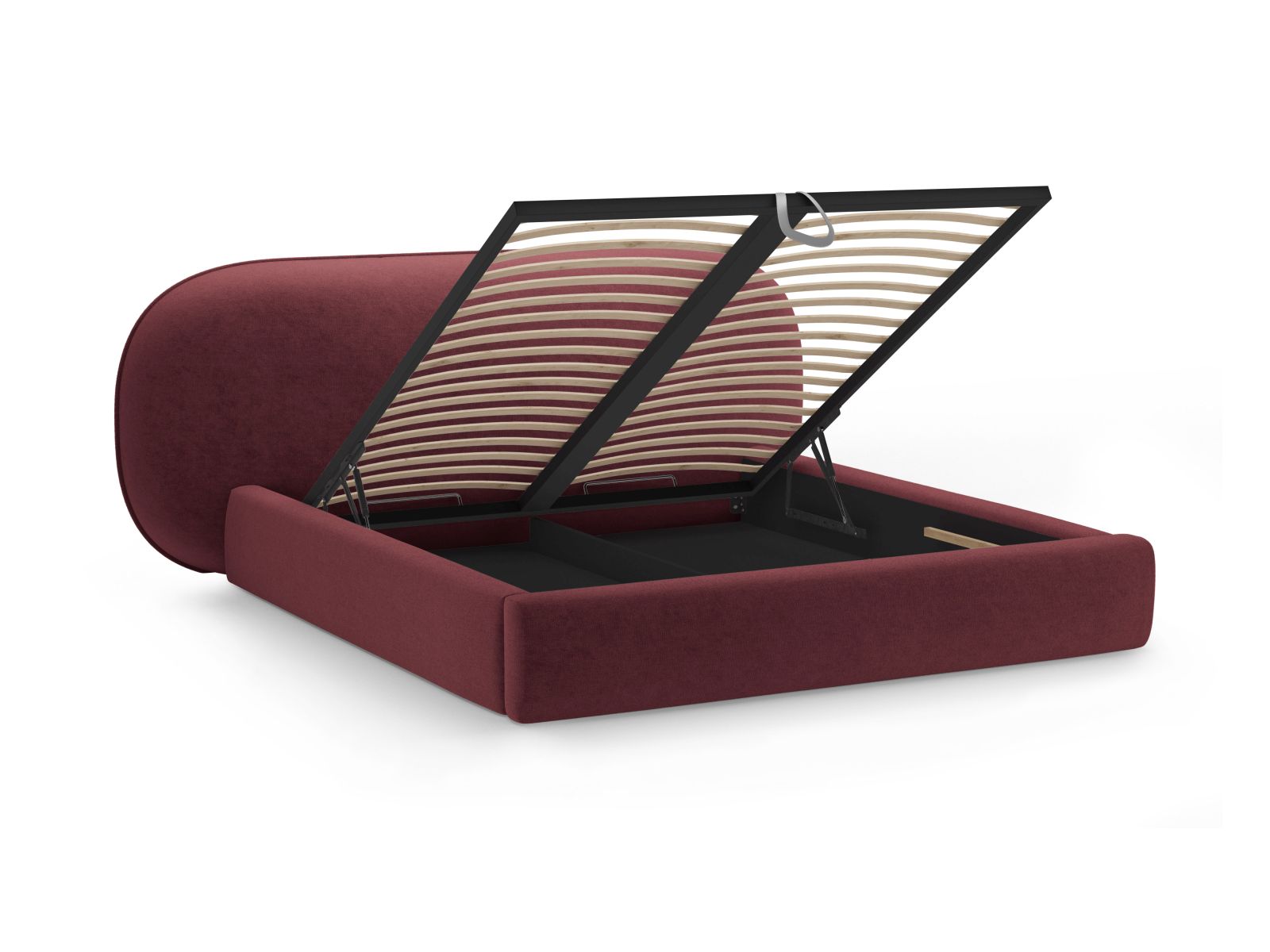 Storage Bed With Headboard, "Ovalo", 290x234x96