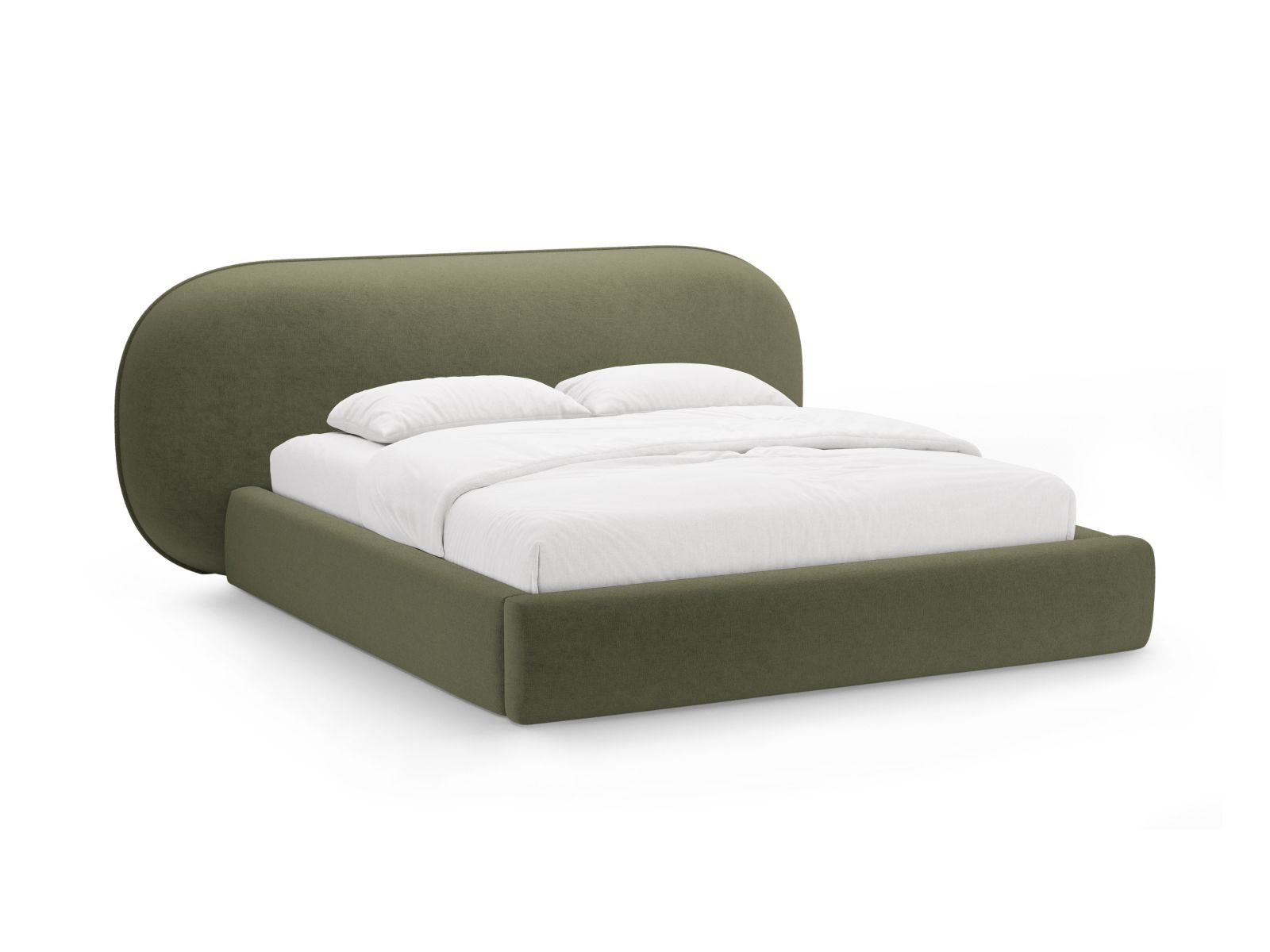 Storage Bed With Headboard, "Ovalo", 290x234x96