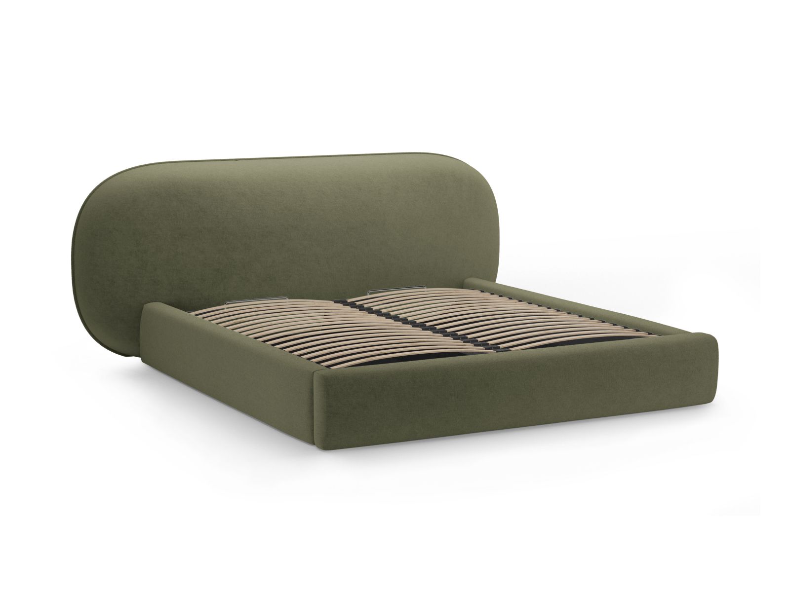 Storage Bed With Headboard, "Ovalo", 290x234x96