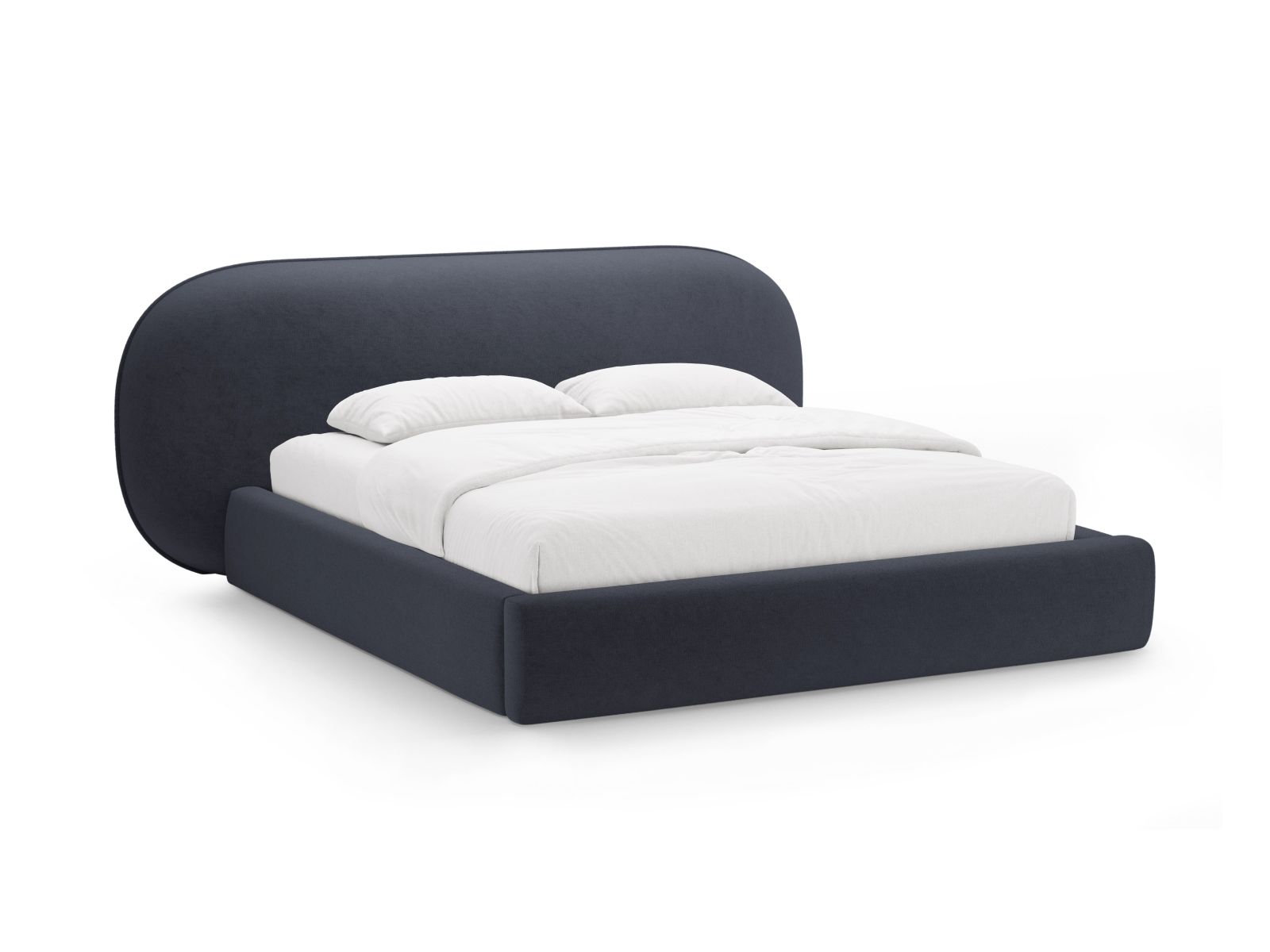 Storage Bed With Headboard, "Ovalo", 290x234x96
