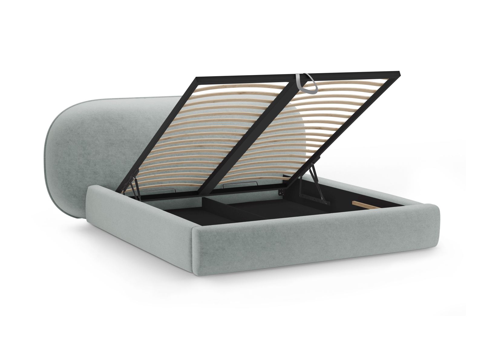 Storage Bed With Headboard, "Ovalo", 290x234x96
