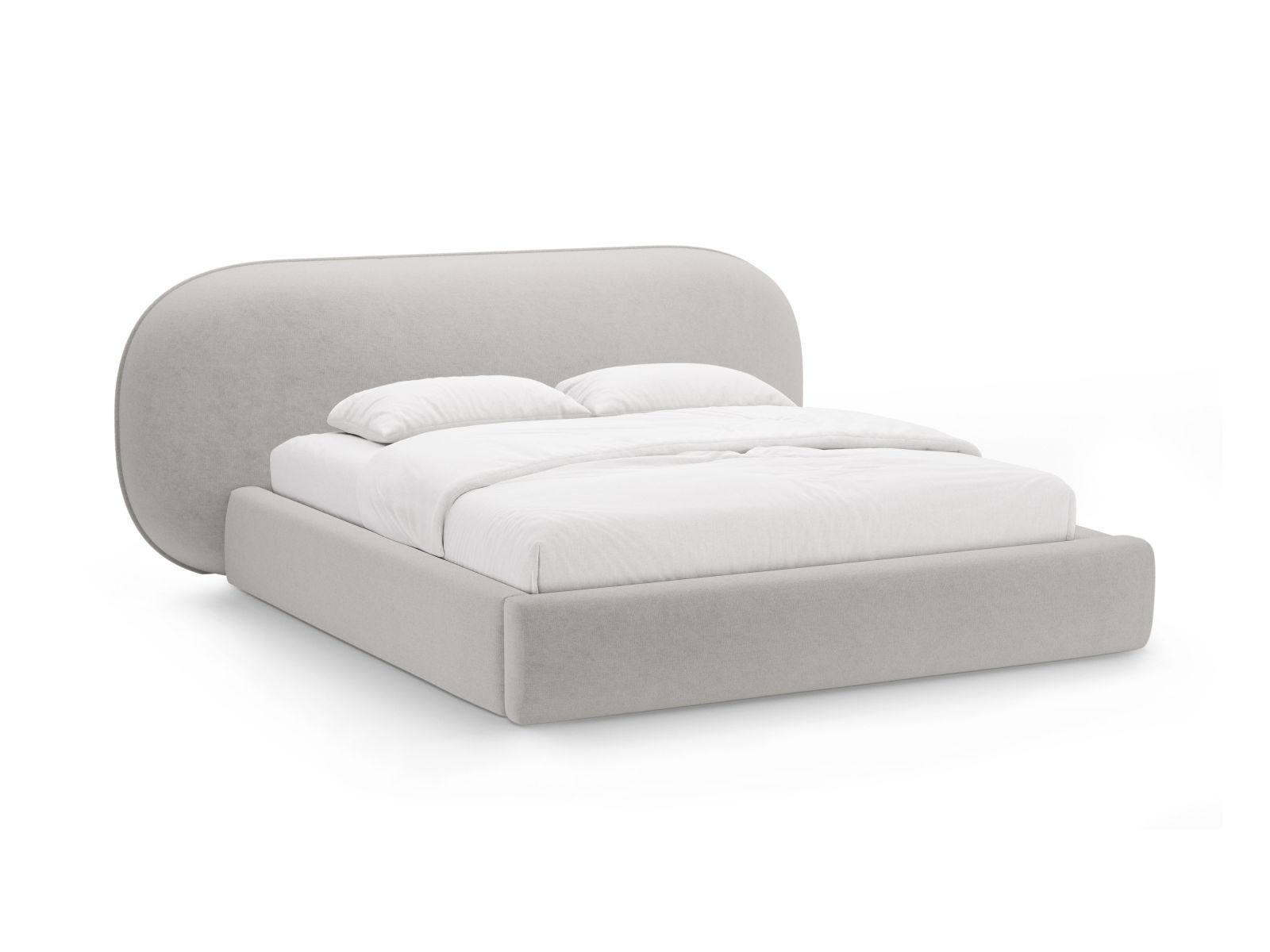 Storage Bed With Headboard, "Ovalo", 290x234x96