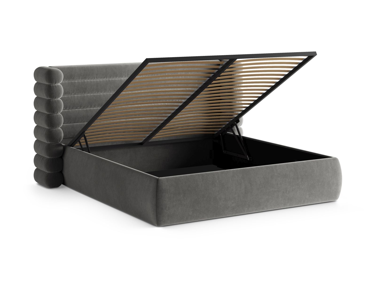 Storage Bed With Headboard, "Mount", 196x228x120