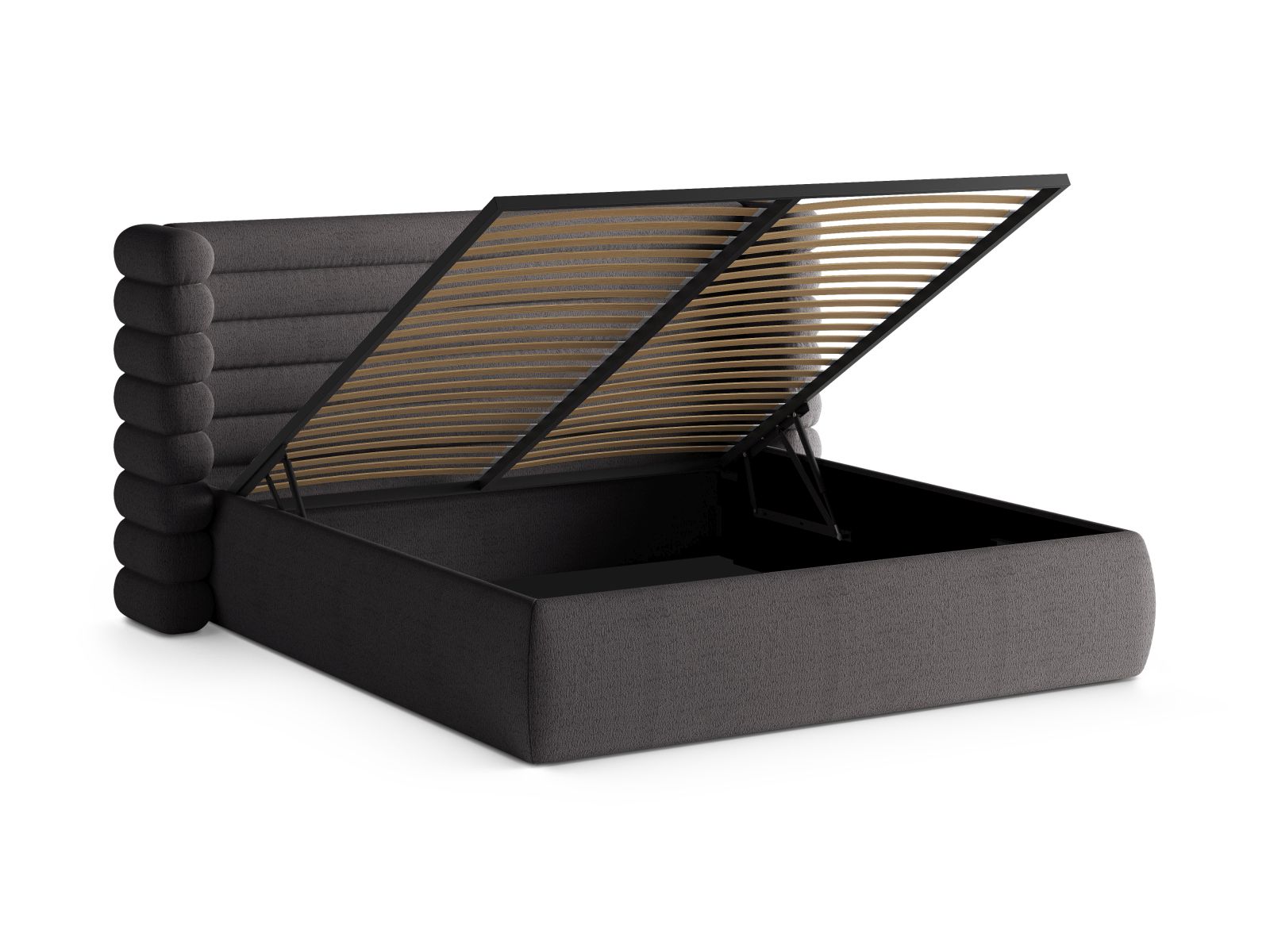 Storage Bed With Headboard, "Mount", 216x228x120