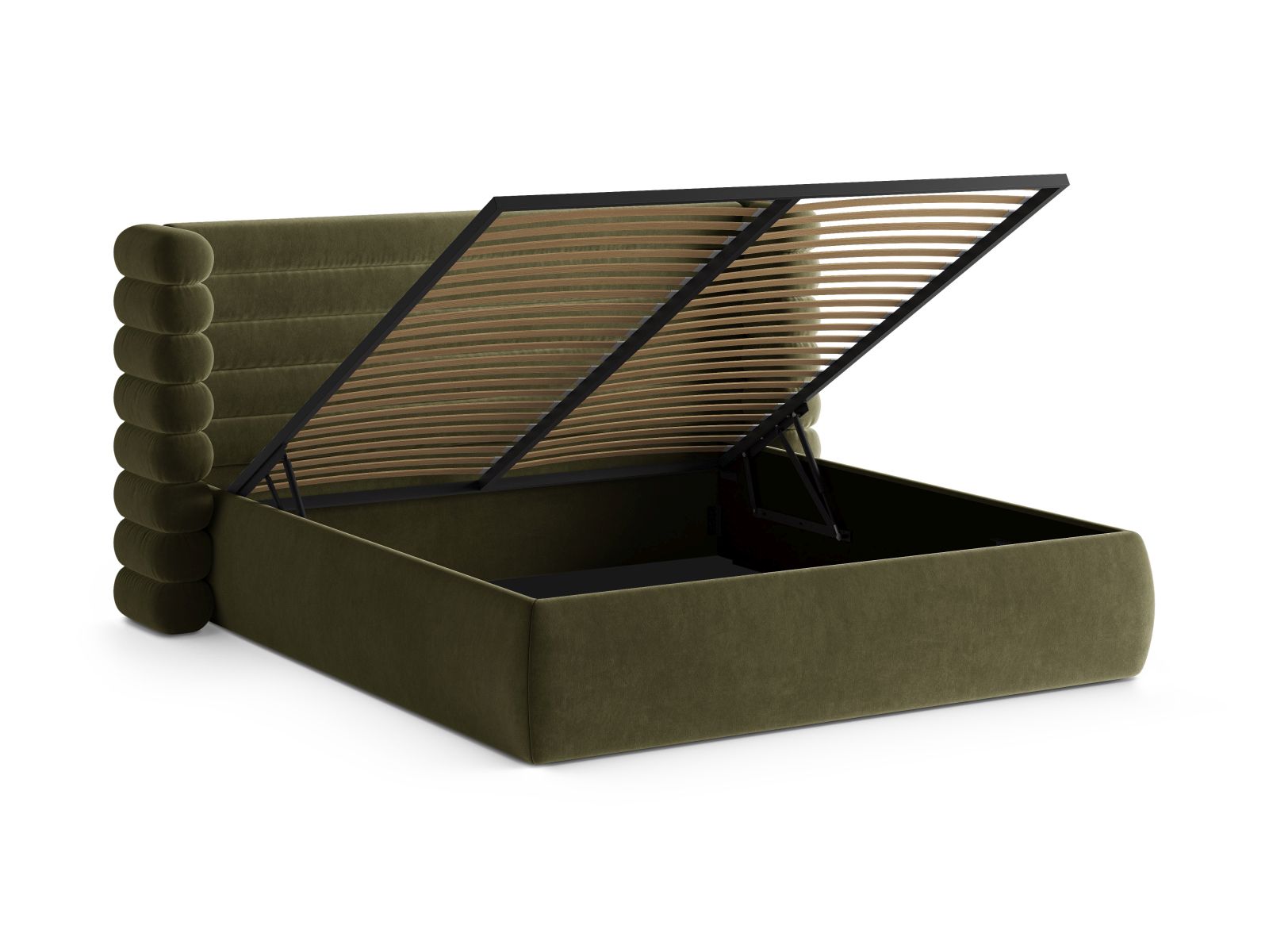 Storage Bed With Headboard, "Mount", 216x228x120