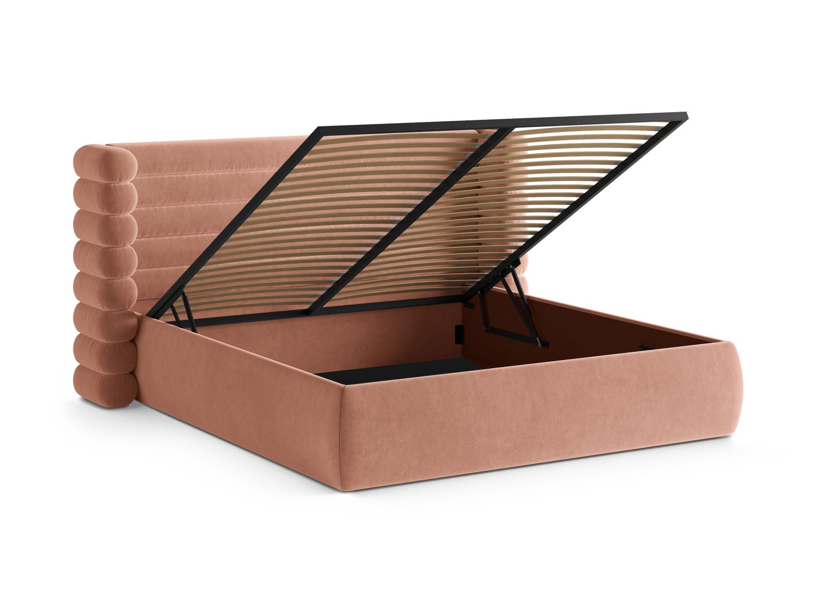 Storage Bed With Headboard, "Mount", 216x228x120