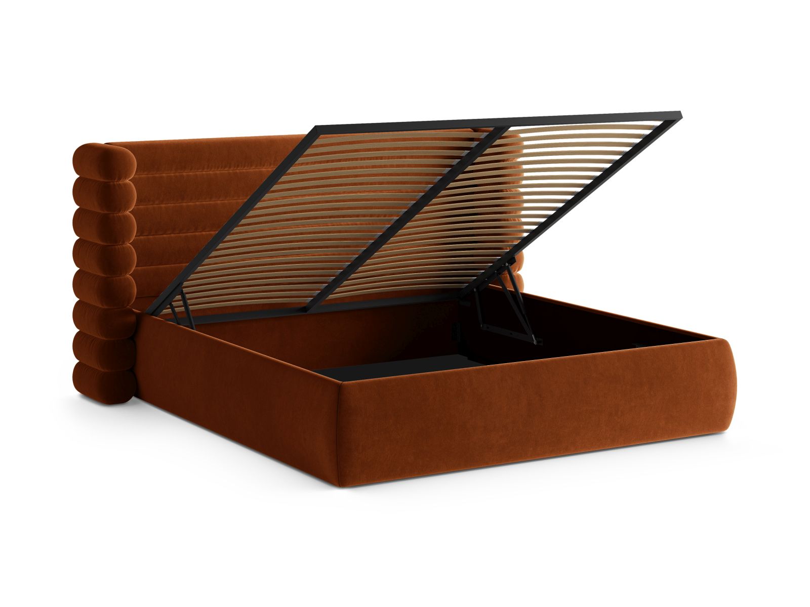 Storage Bed With Headboard, "Mount", 216x228x120