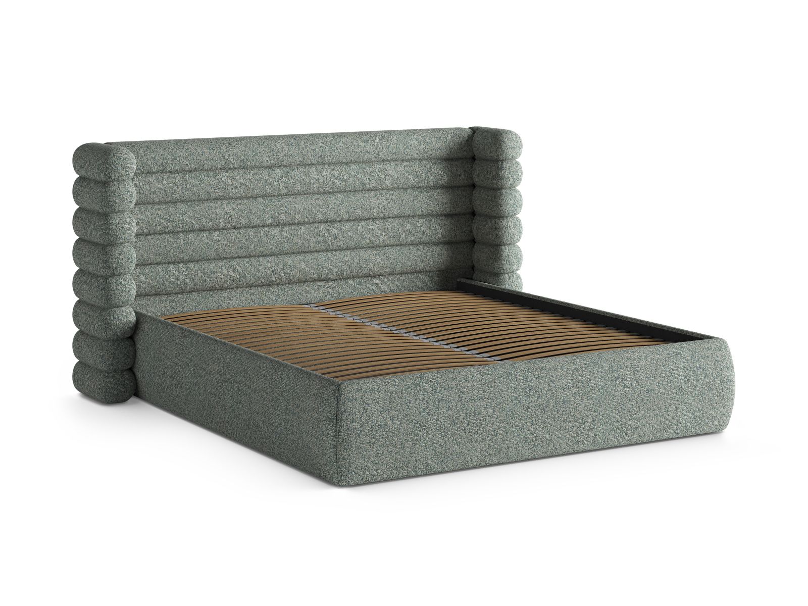 Storage Bed With Headboard, "Mount", 216x228x120
