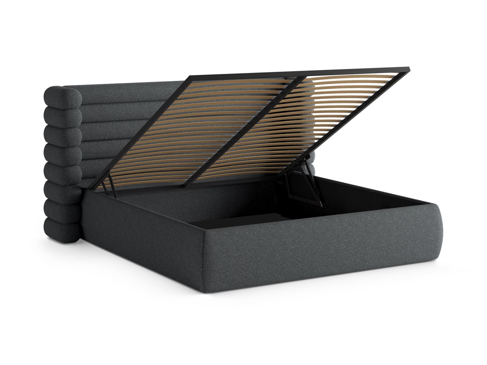 Storage Bed With Headboard, "Mount", 216x228x120