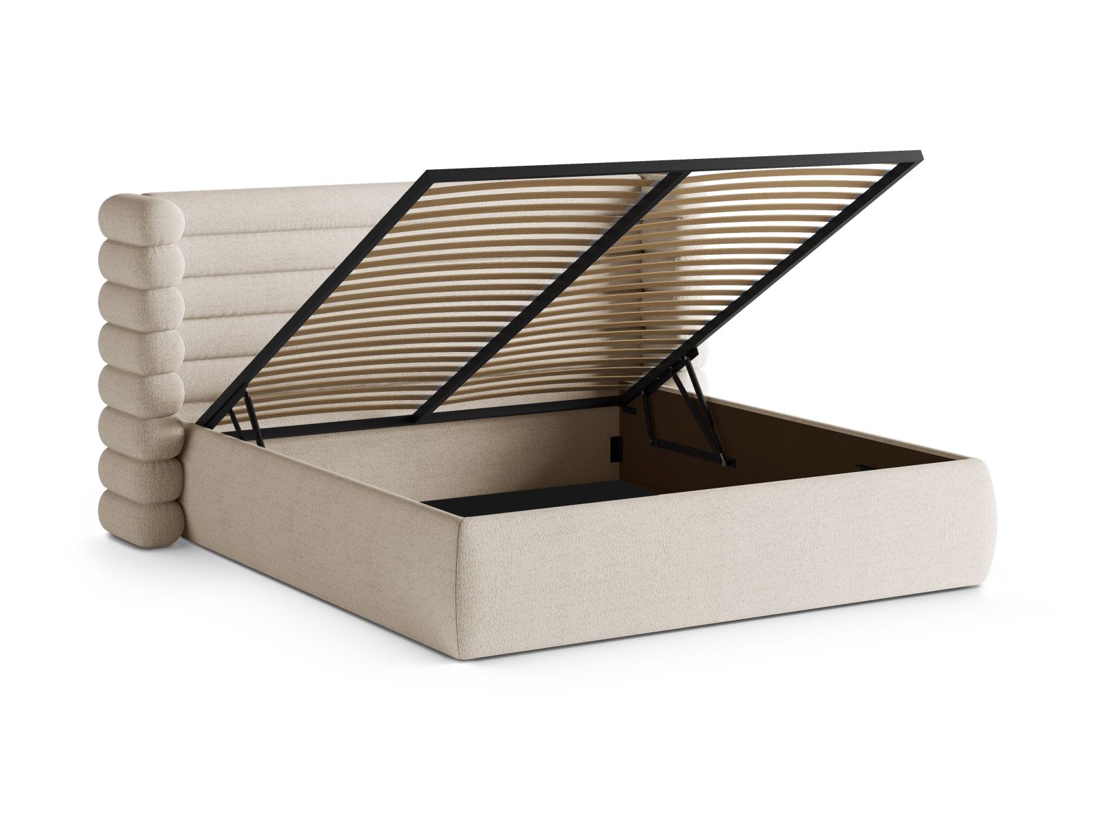 Storage Bed With Headboard, "Mount", 236x228x120