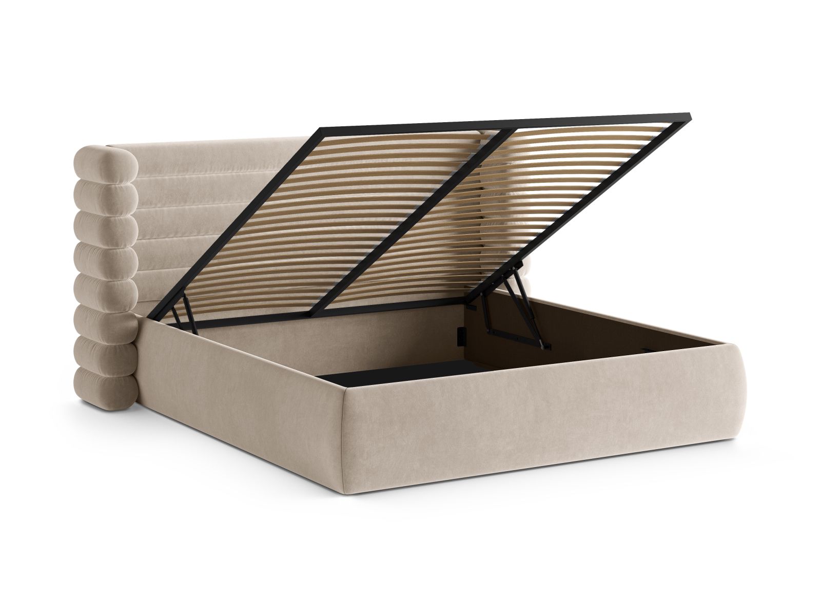 Storage Bed With Headboard, "Mount", 236x228x120