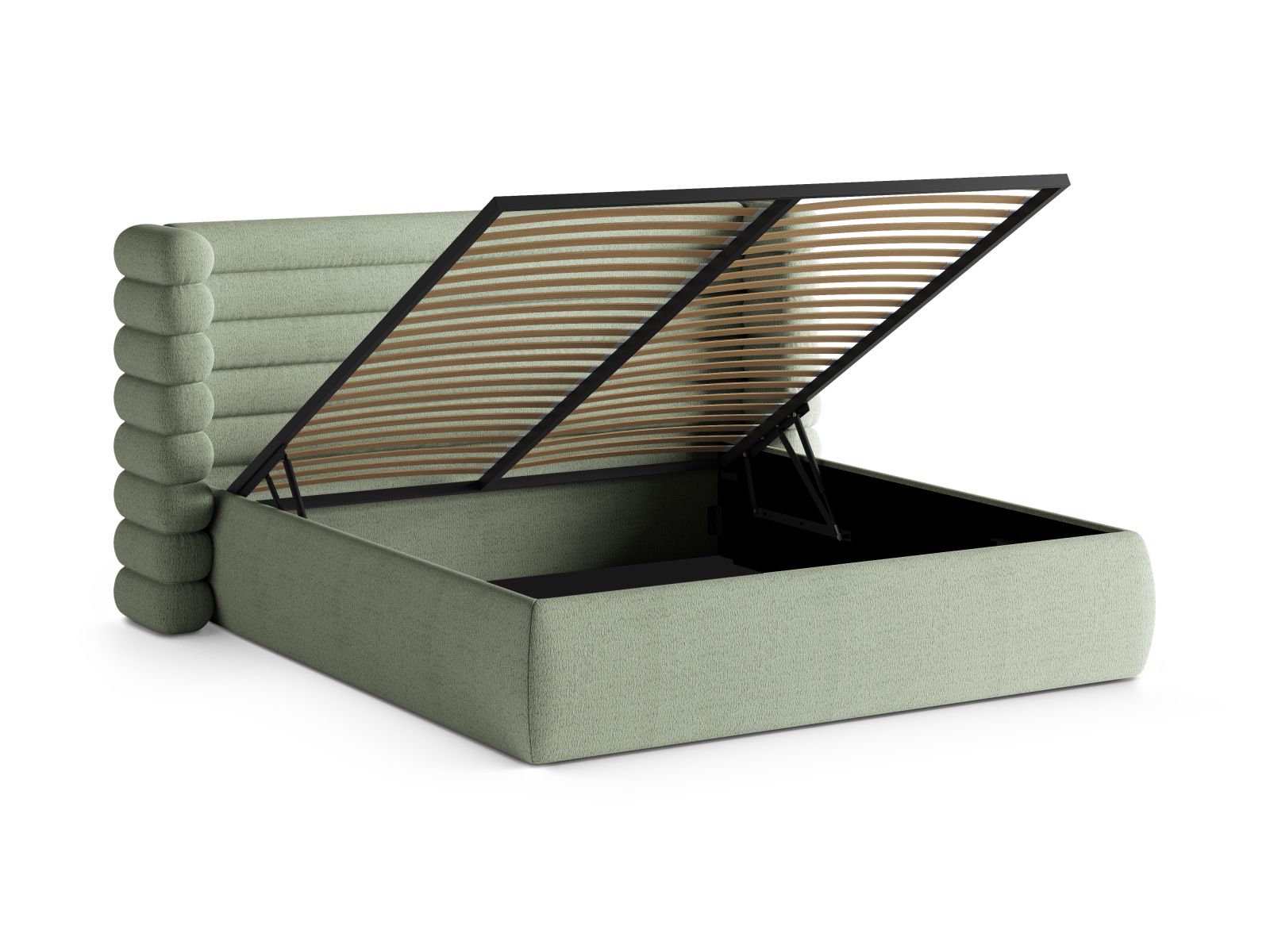 Storage Bed With Headboard, "Mount", 256x228x120