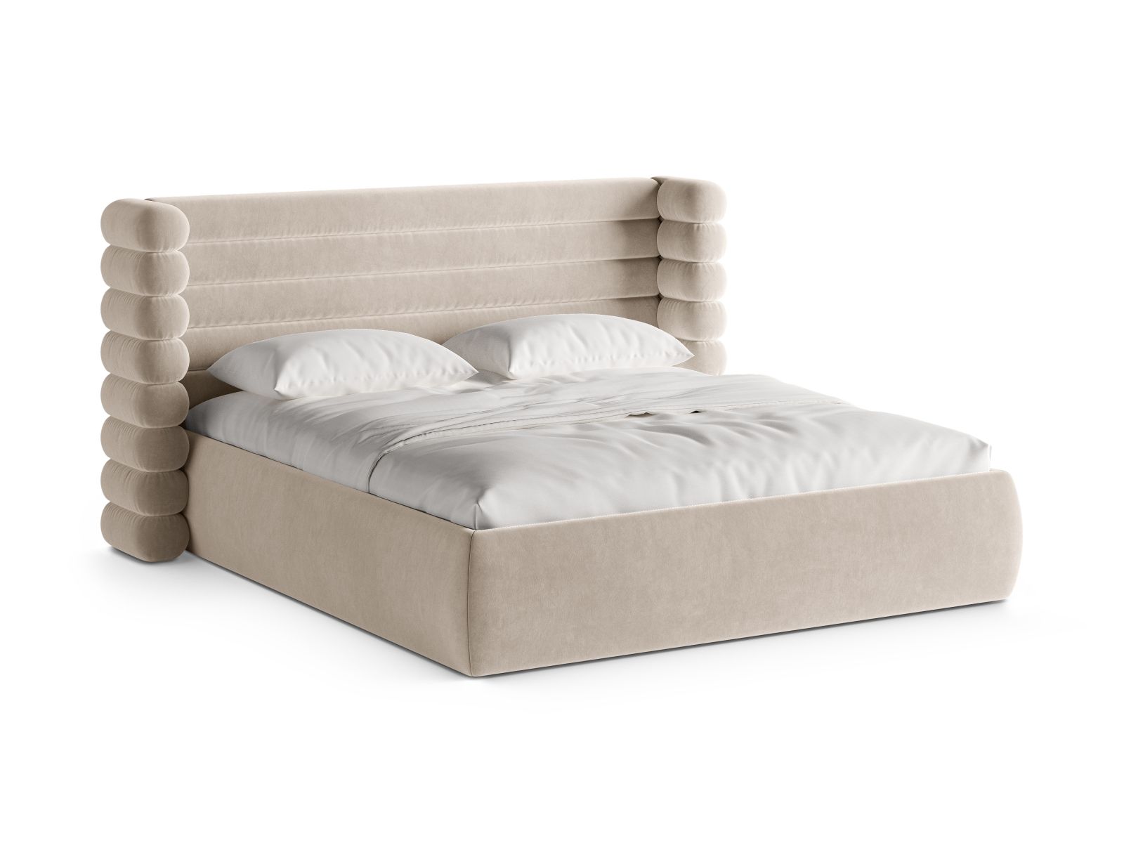Storage Bed With Headboard, "Mount", 256x228x120
