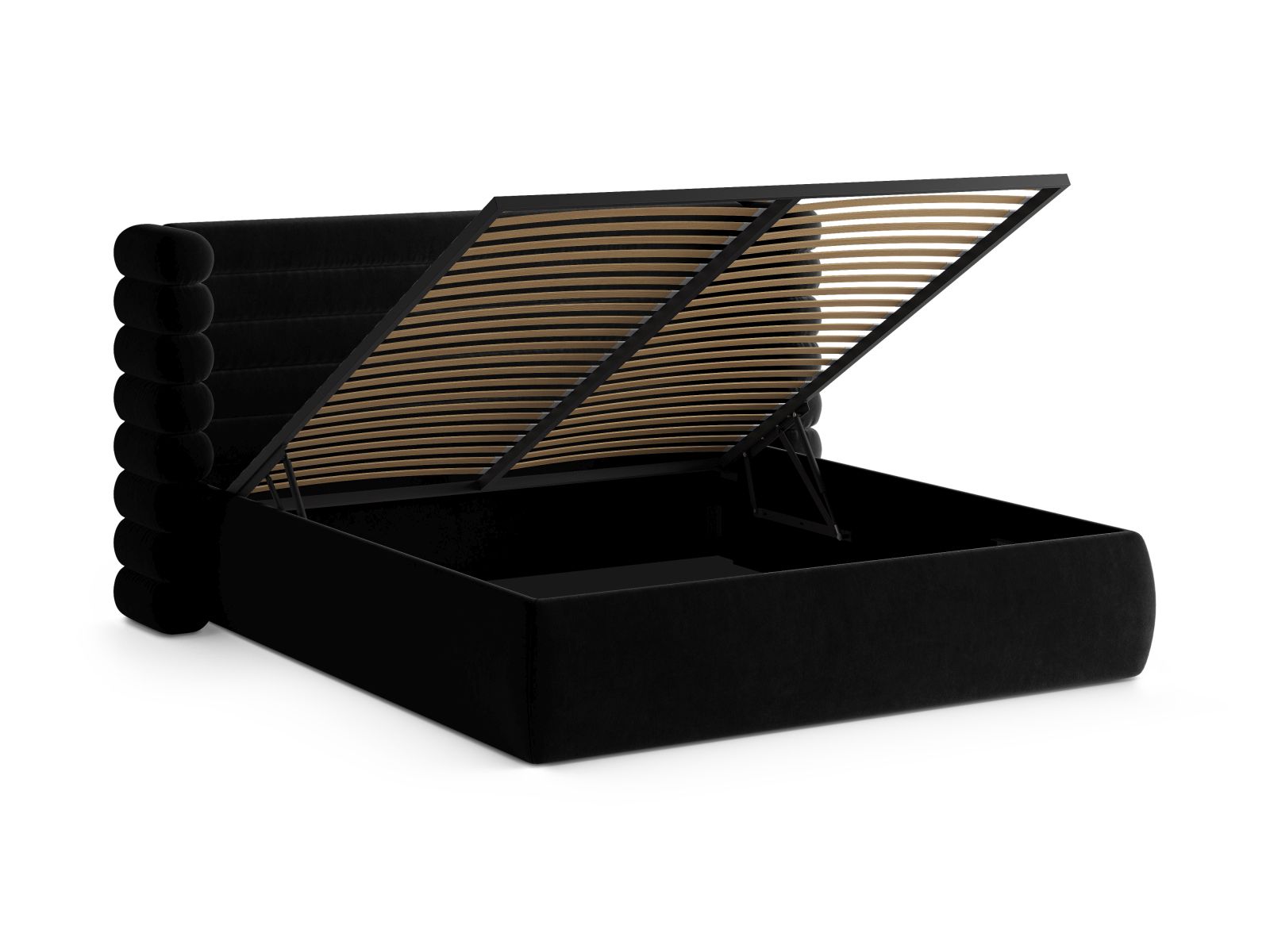 Storage Bed With Headboard, "Mount", 256x228x120