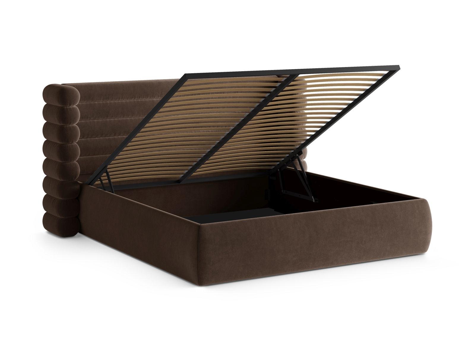 Storage Bed With Headboard, "Mount", 256x228x120