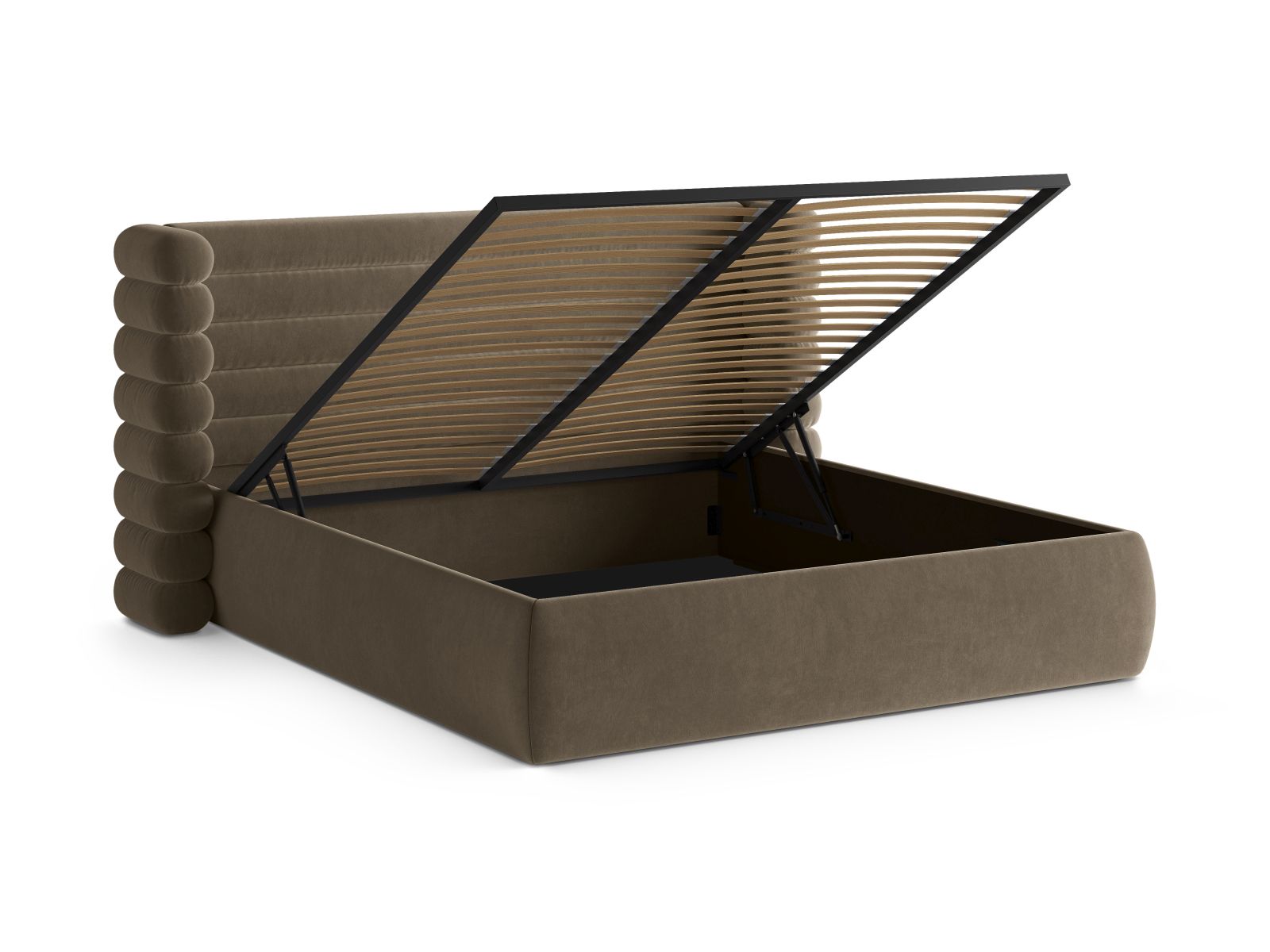Storage Bed With Headboard, "Mount", 256x228x120