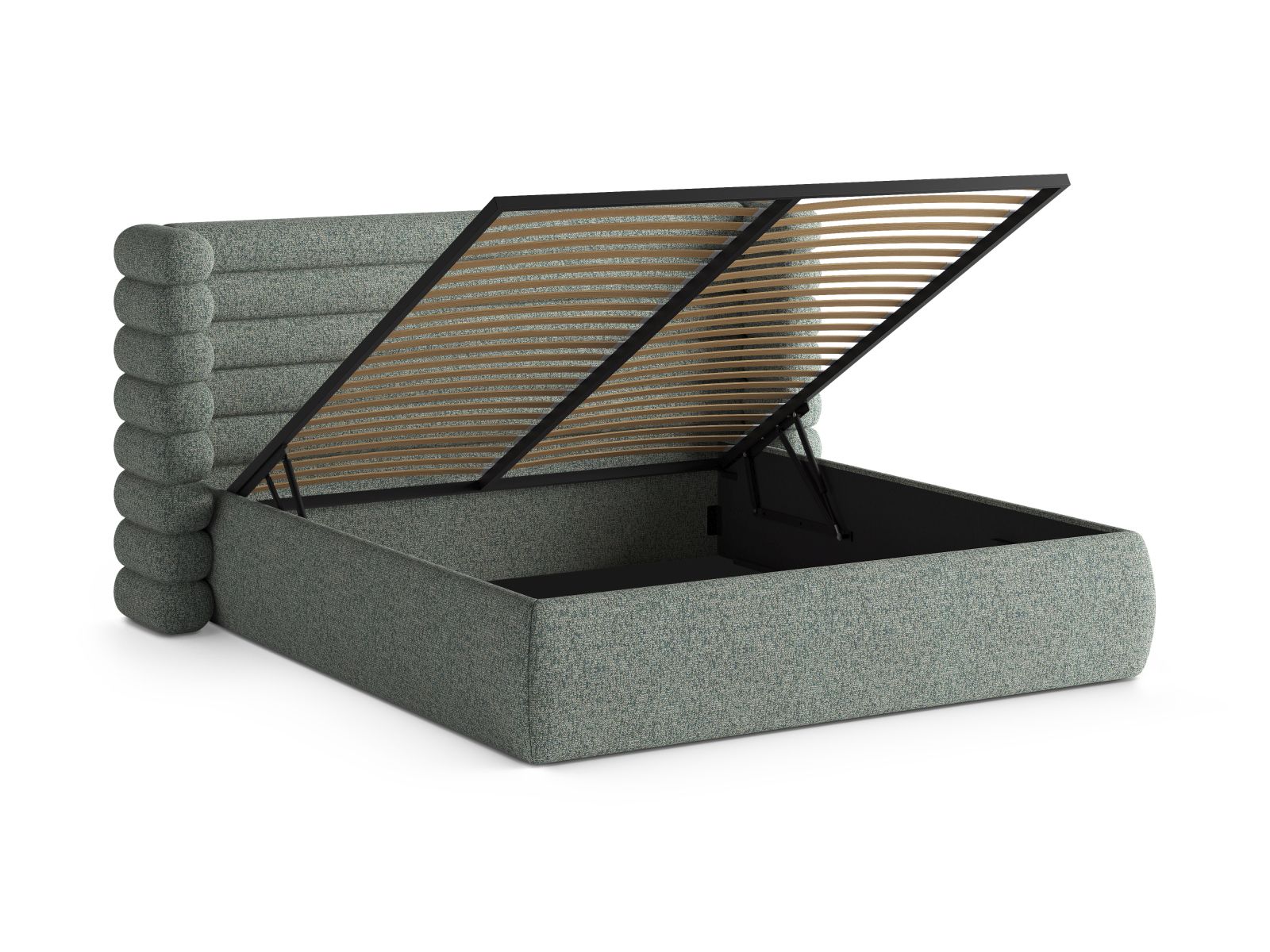 Storage Bed With Headboard, "Mount", 256x228x120