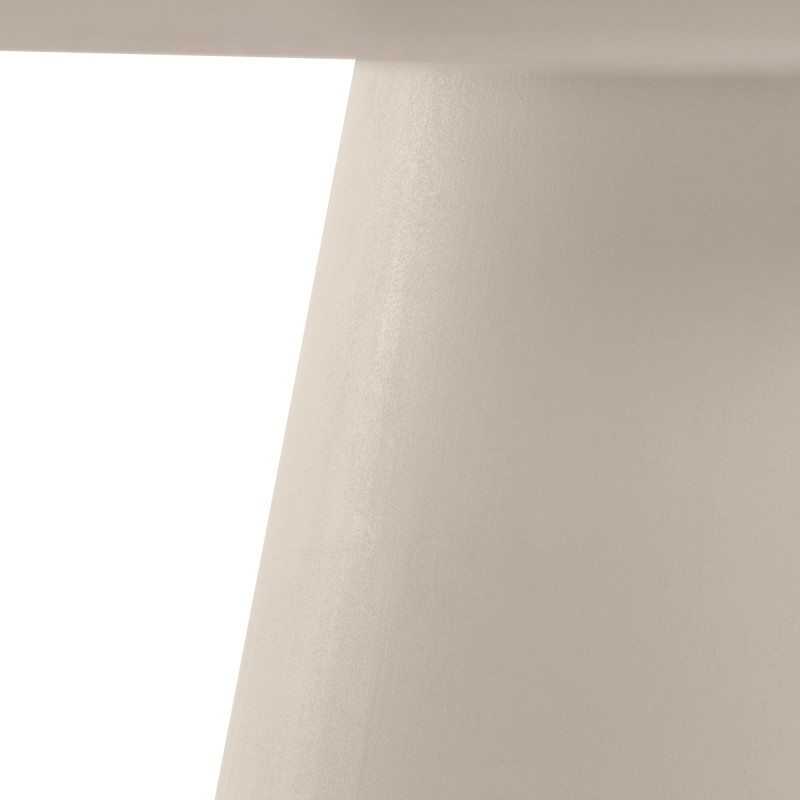 Stół do jadalni Aurora 120 cm, okrągły, ecru, mikrocement