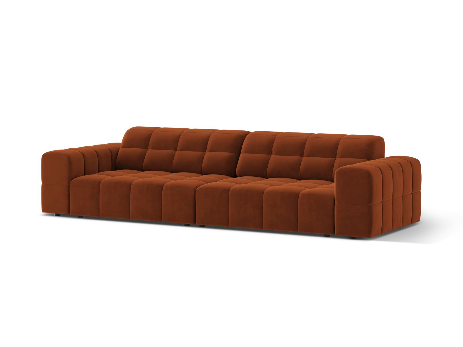 Velvet Sofa, "Jennifer", 4 Seats, 252x102x78