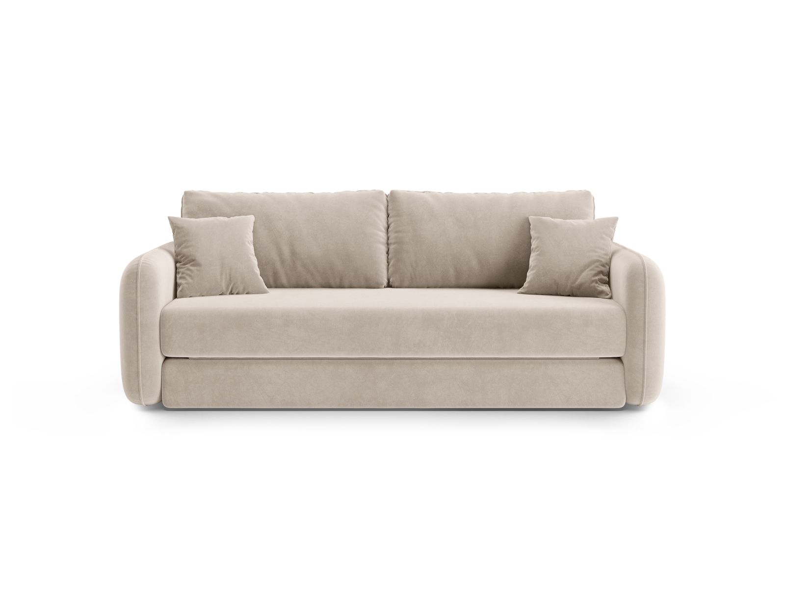 Velvet Sofa With Bed Function, "Dormi", 3 Seats, 225x94x87