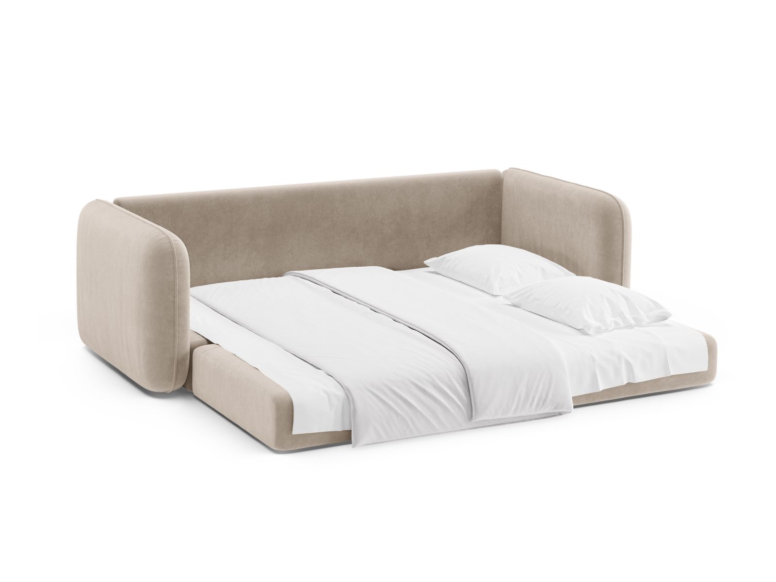 Velvet Sofa With Bed Function, "Dormi", 3 Seats, 225x94x87