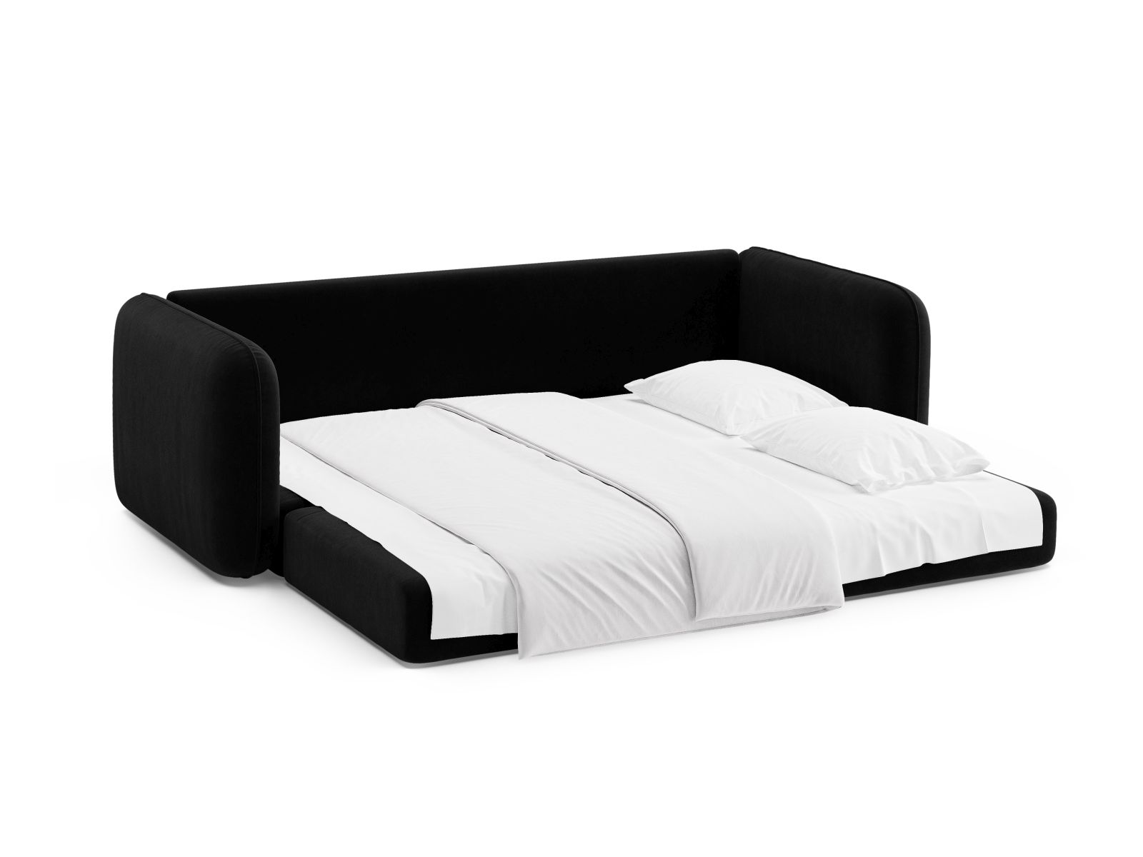 Velvet Sofa With Bed Function, "Dormi", 3 Seats, 225x94x87