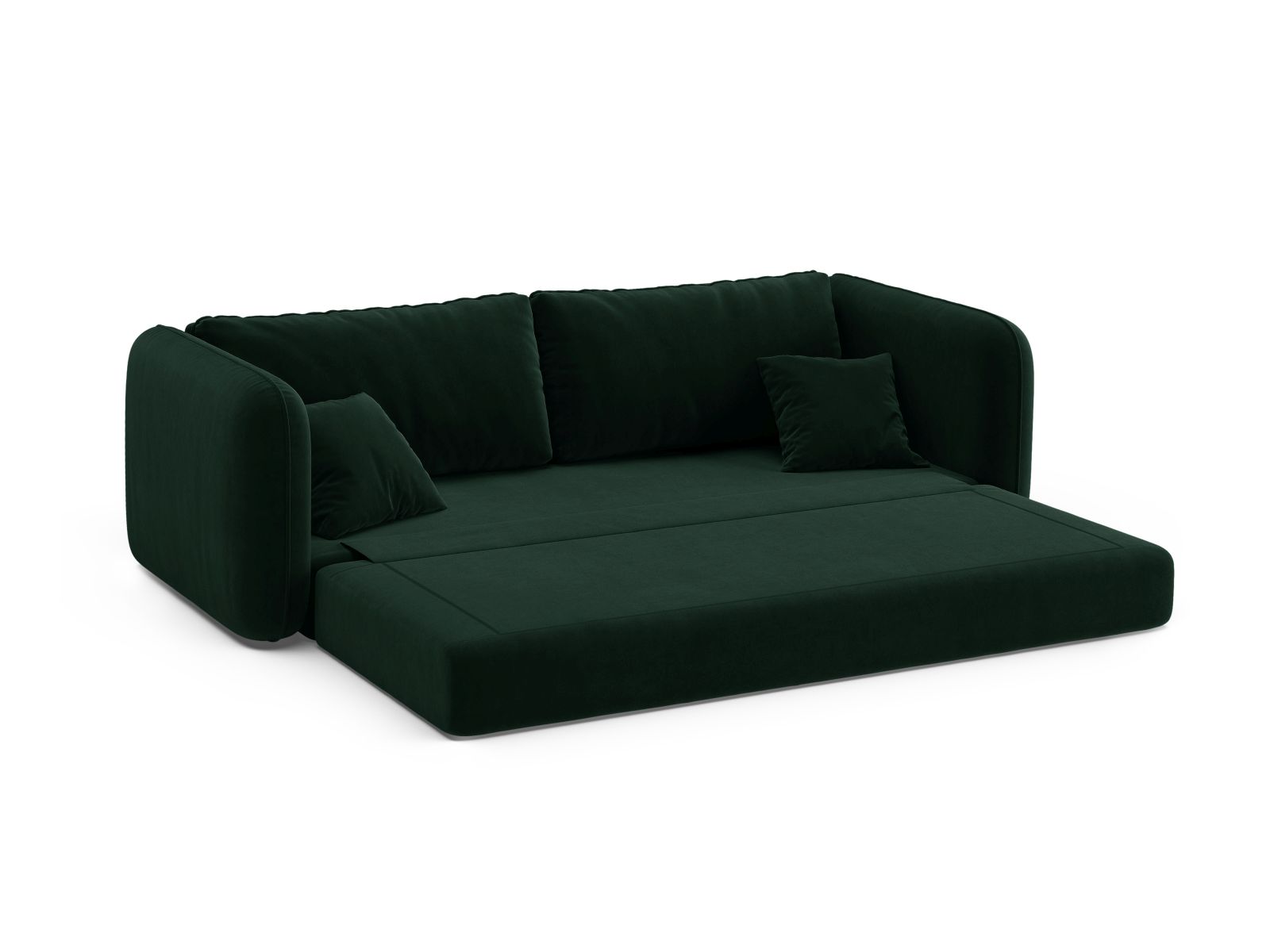 Velvet Sofa With Bed Function, "Dormi", 3 Seats, 225x94x87