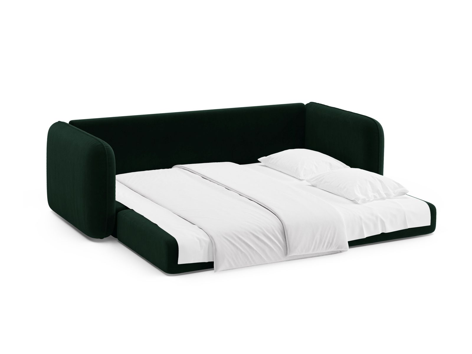 Velvet Sofa With Bed Function, "Dormi", 3 Seats, 225x94x87