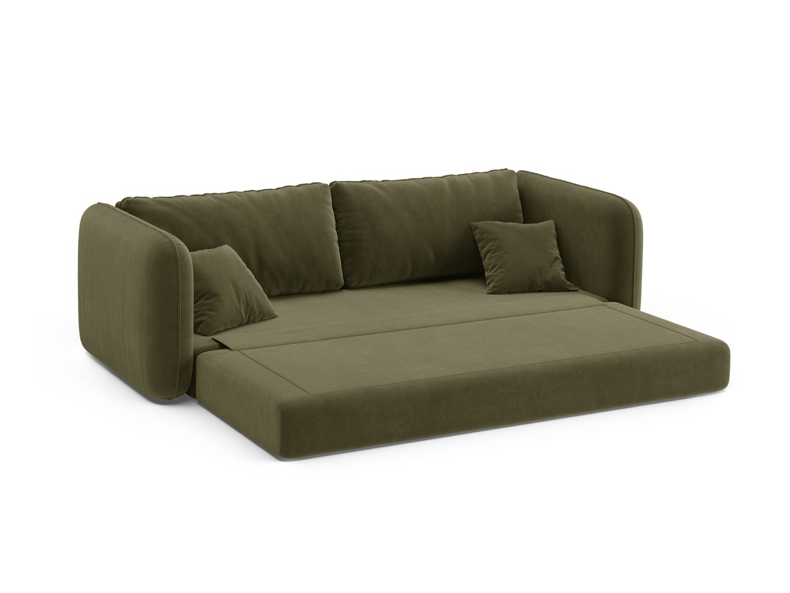 Velvet Sofa With Bed Function, "Dormi", 3 Seats, 225x94x87