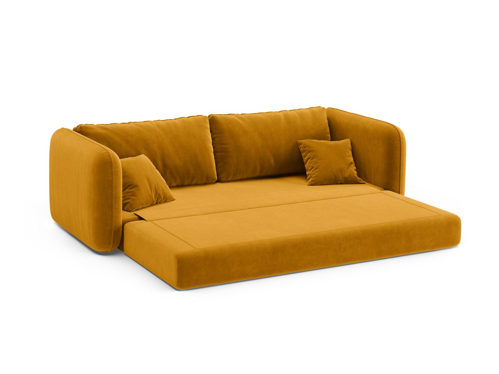 Velvet Sofa With Bed Function, "Dormi", 3 Seats, 225x94x87