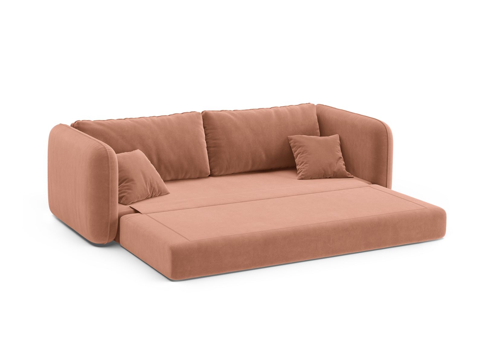 Velvet Sofa With Bed Function, "Dormi", 3 Seats, 225x94x87