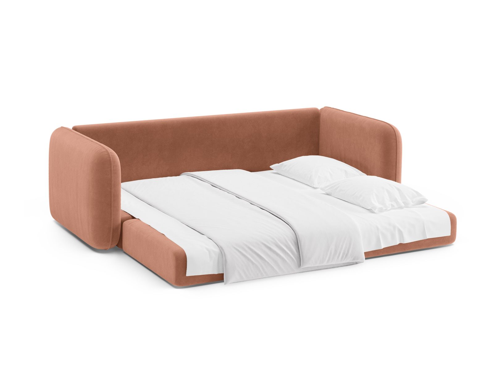 Velvet Sofa With Bed Function, "Dormi", 3 Seats, 225x94x87