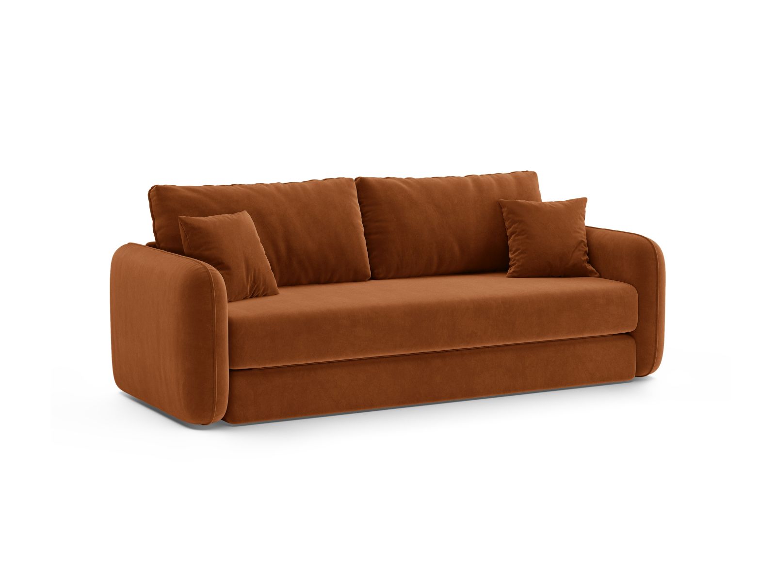 Velvet Sofa With Bed Function, "Dormi", 3 Seats, 225x94x87