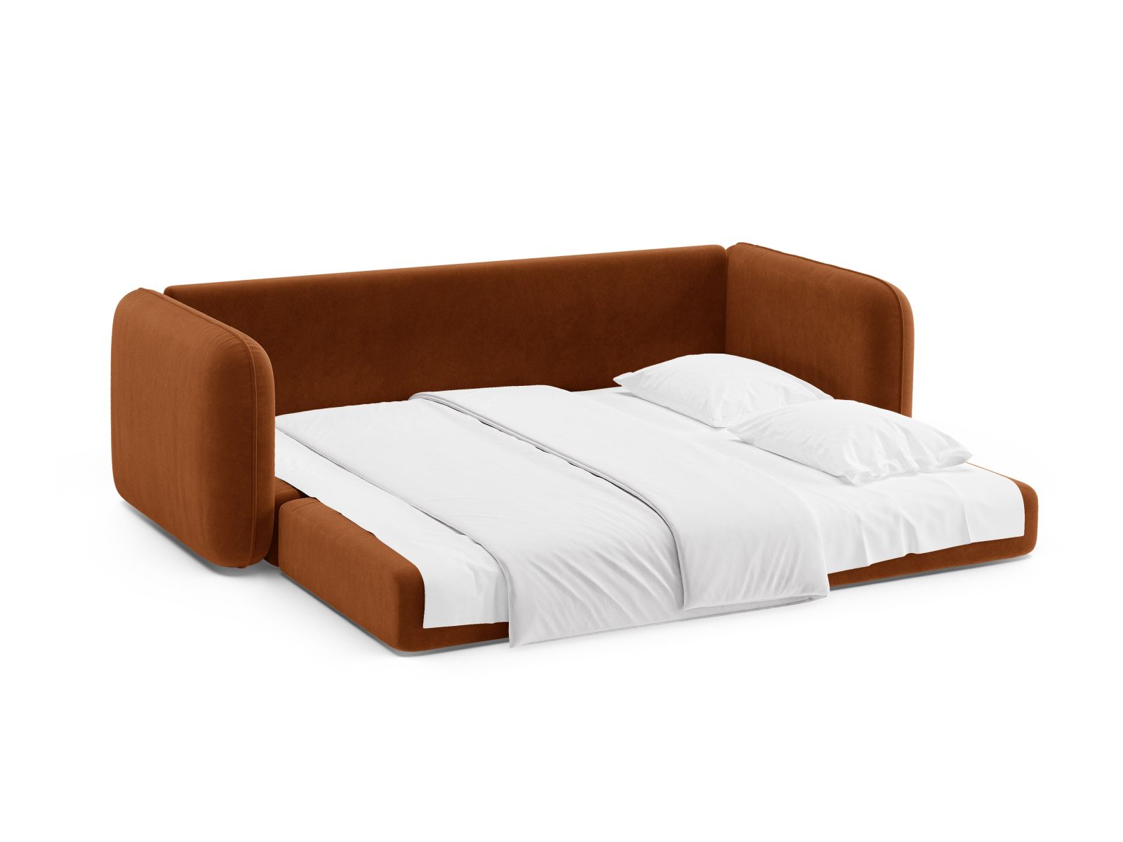 Velvet Sofa With Bed Function, "Dormi", 3 Seats, 225x94x87