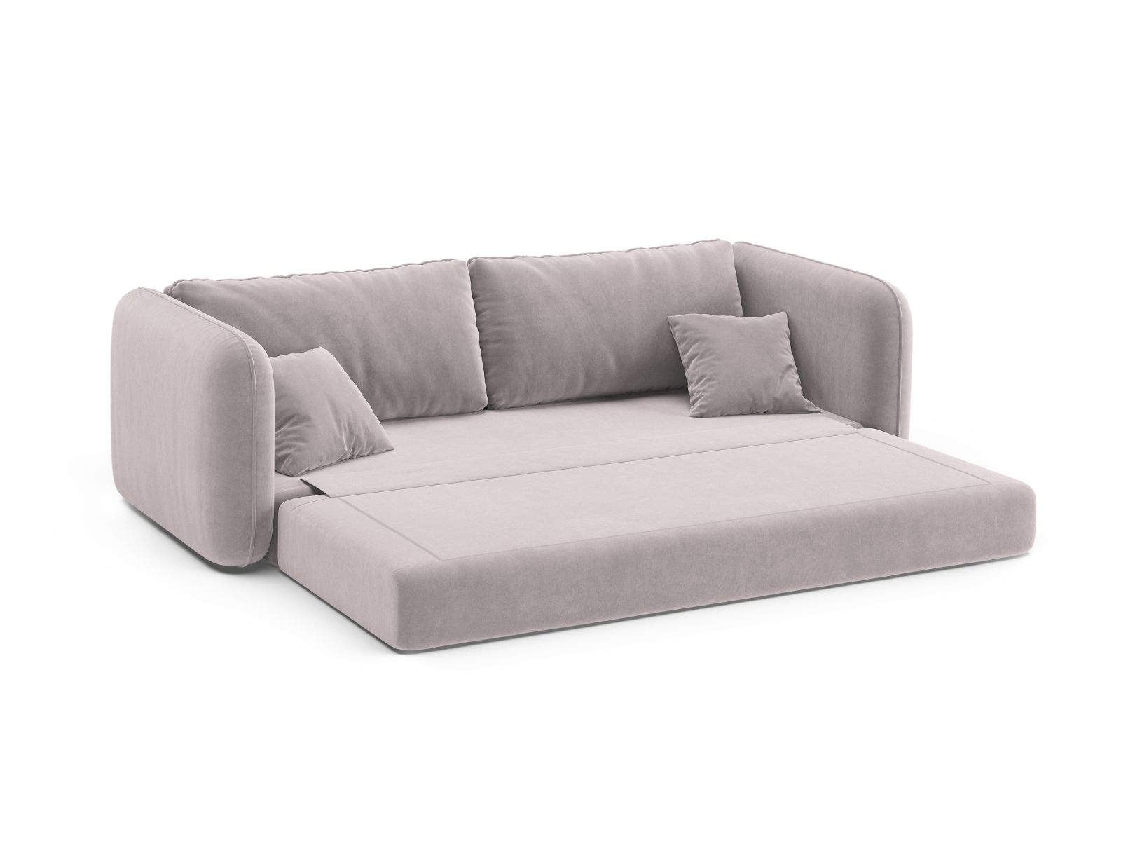 Velvet Sofa With Bed Function, "Dormi", 3 Seats, 225x94x87