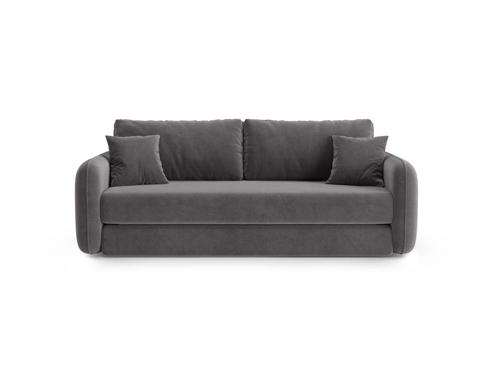 Velvet Sofa With Bed Function, "Dormi", 3 Seats, 225x94x87