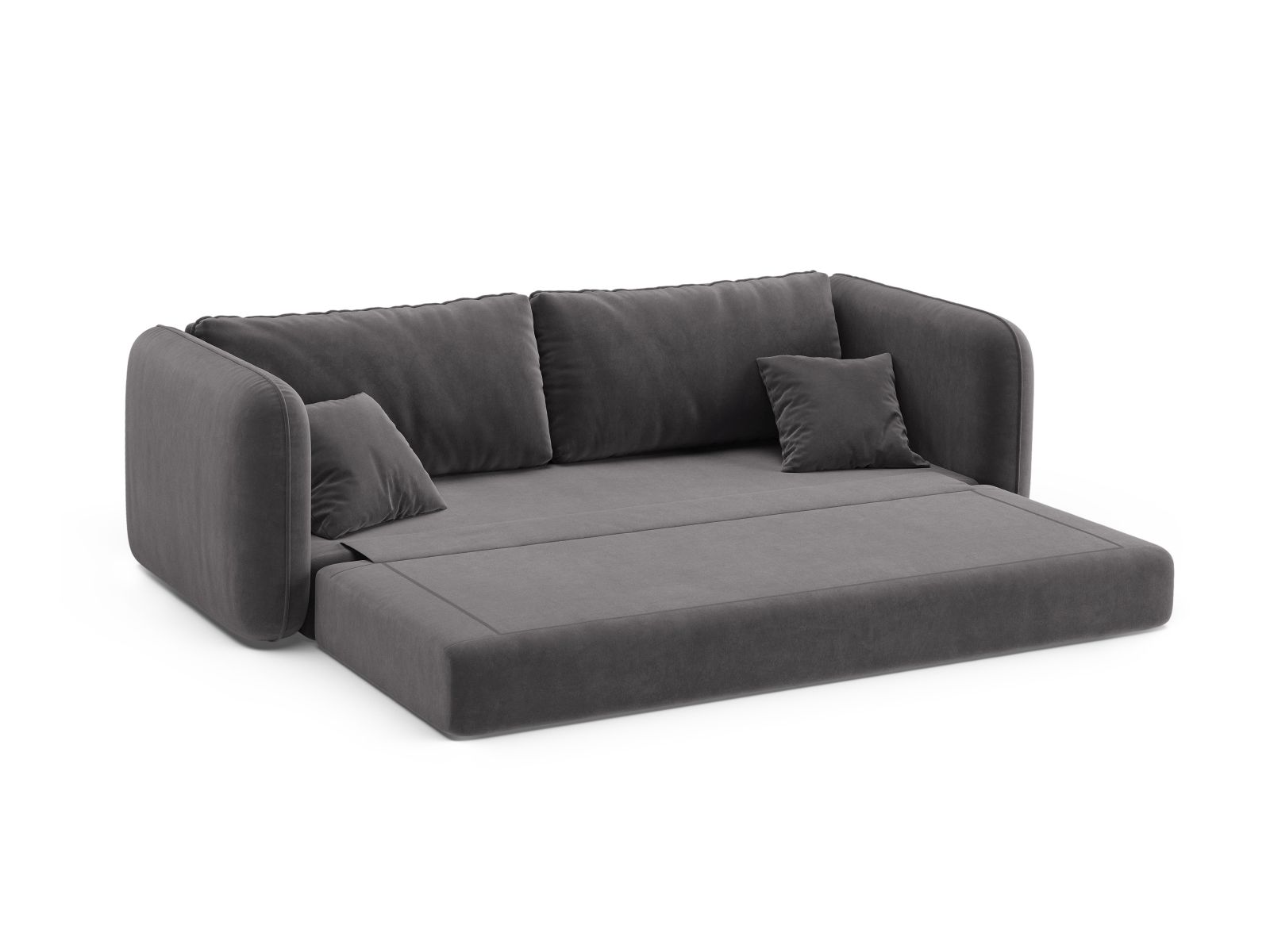 Velvet Sofa With Bed Function, "Dormi", 3 Seats, 225x94x87