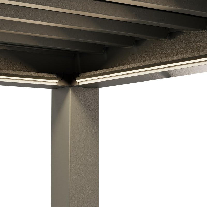 Oświetlenie solarne LED do pergoli 5x3 m, antracytowe