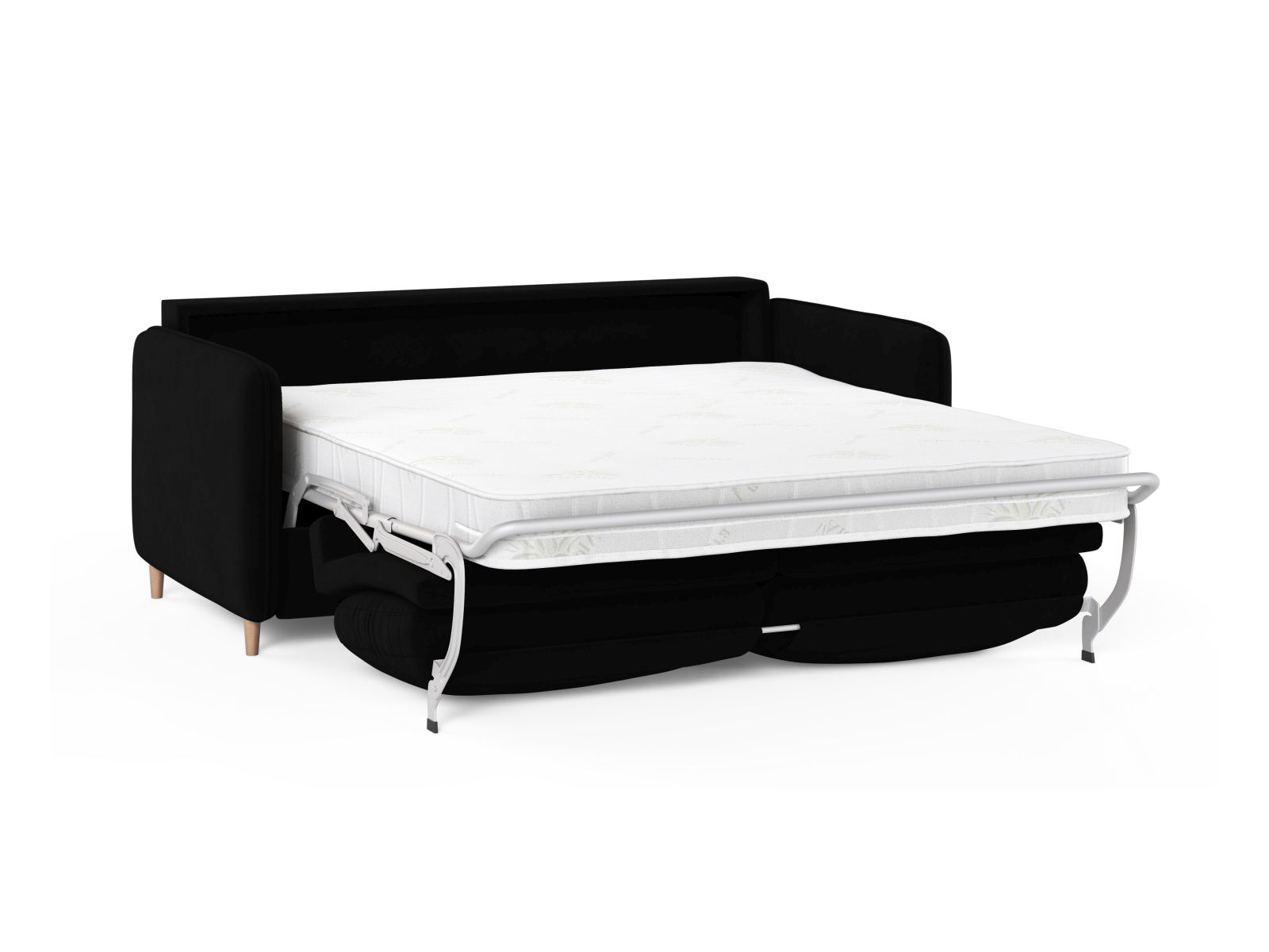 Velvet Sofa With Bed Function, "Simo", 3 Seats, 184x102x95