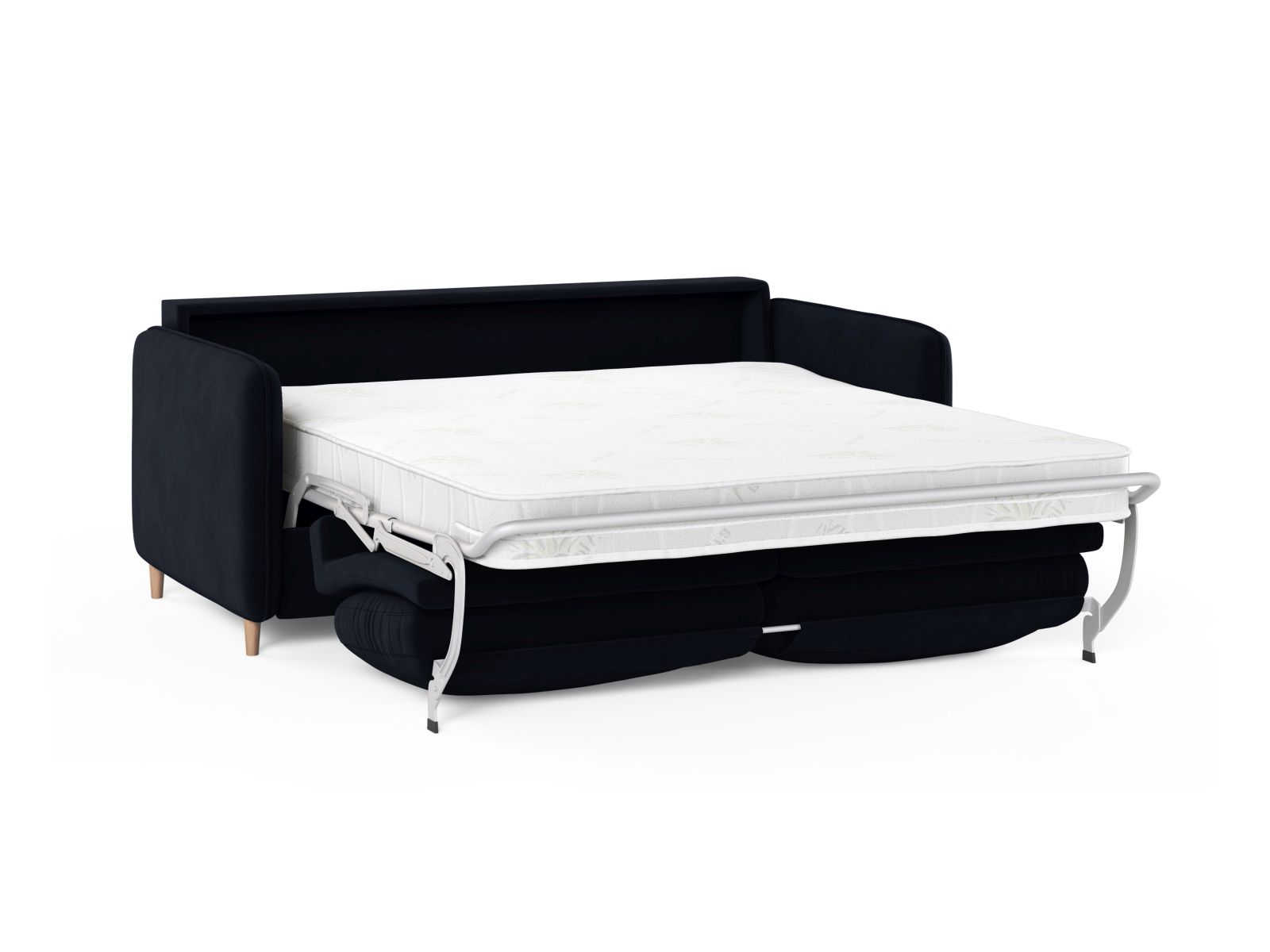 Velvet Sofa With Bed Function, "Simo", 3 Seats, 184x102x95