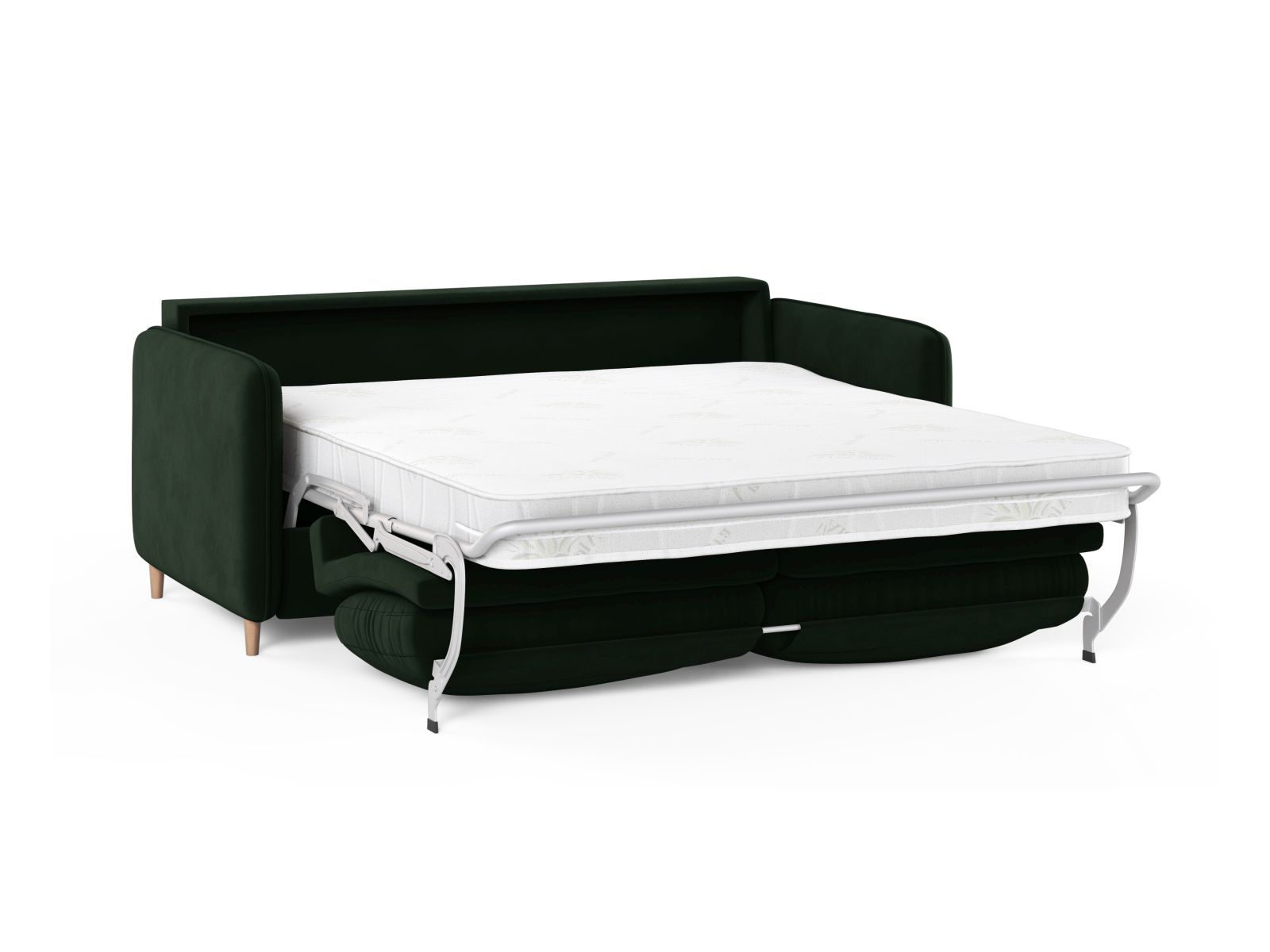 Velvet Sofa With Bed Function, "Simo", 3 Seats, 184x102x95
