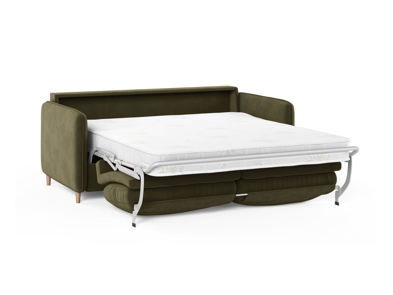 Velvet Sofa With Bed Function, "Simo", 3 Seats, 184x102x95