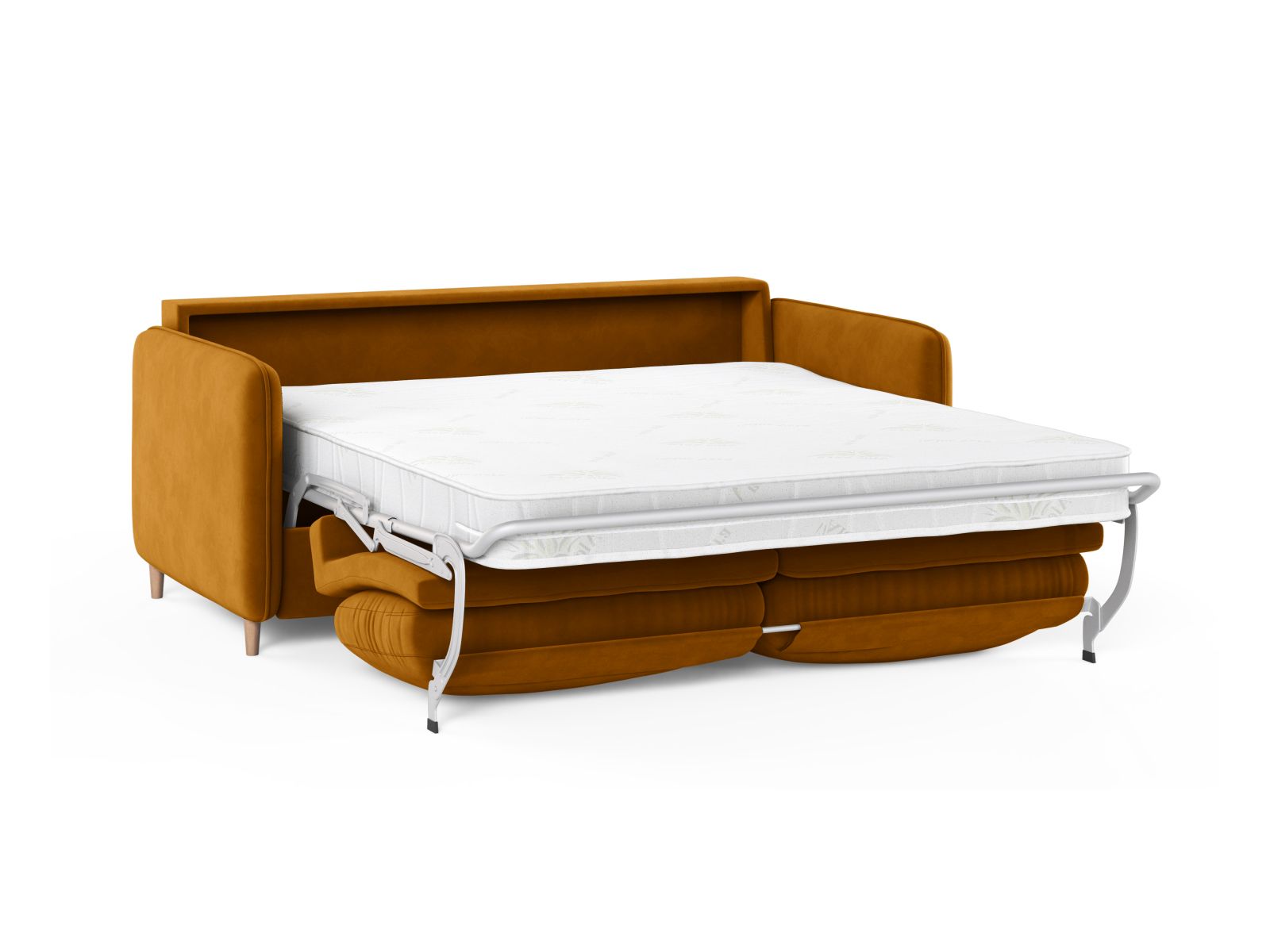 Velvet Sofa With Bed Function, "Simo", 3 Seats, 184x102x95