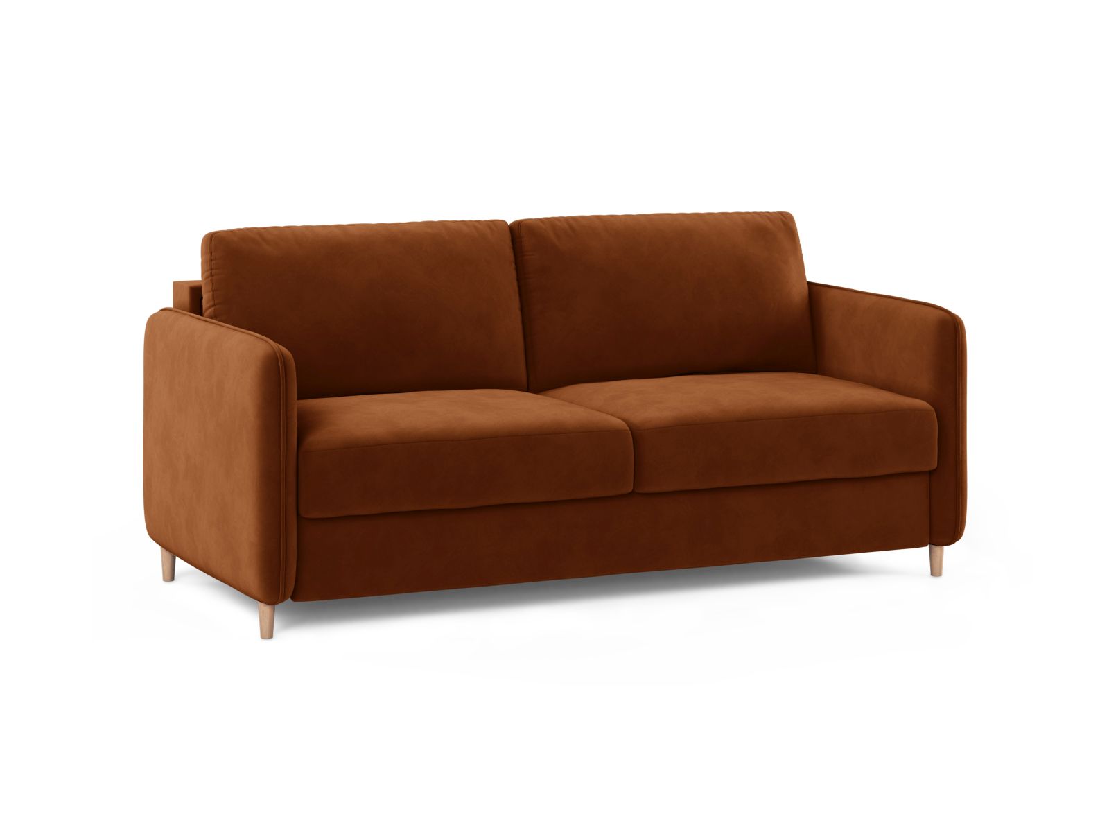Velvet Sofa With Bed Function, "Simo", 3 Seats, 184x102x95