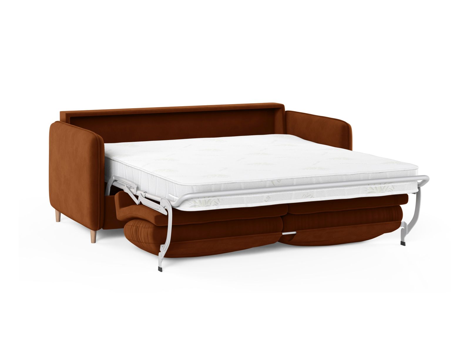 Velvet Sofa With Bed Function, "Simo", 3 Seats, 184x102x95