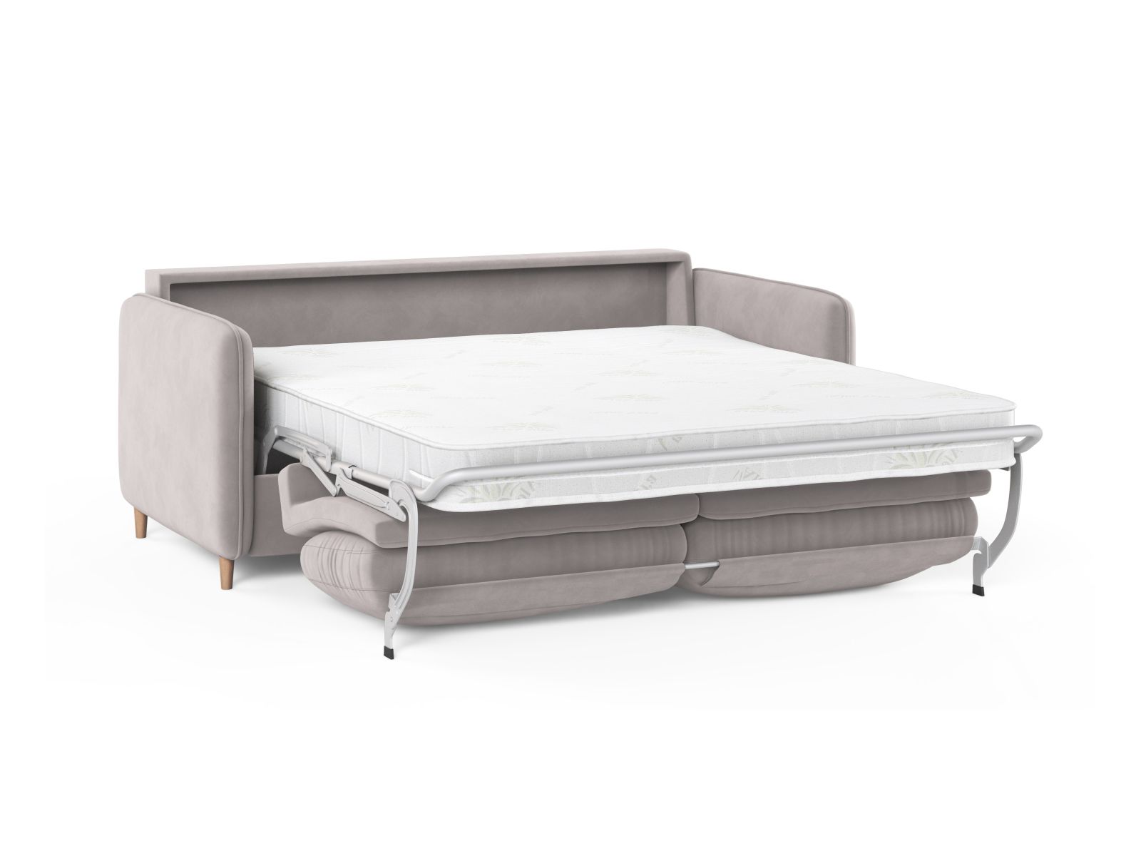 Velvet Sofa With Bed Function, "Simo", 3 Seats, 184x102x95